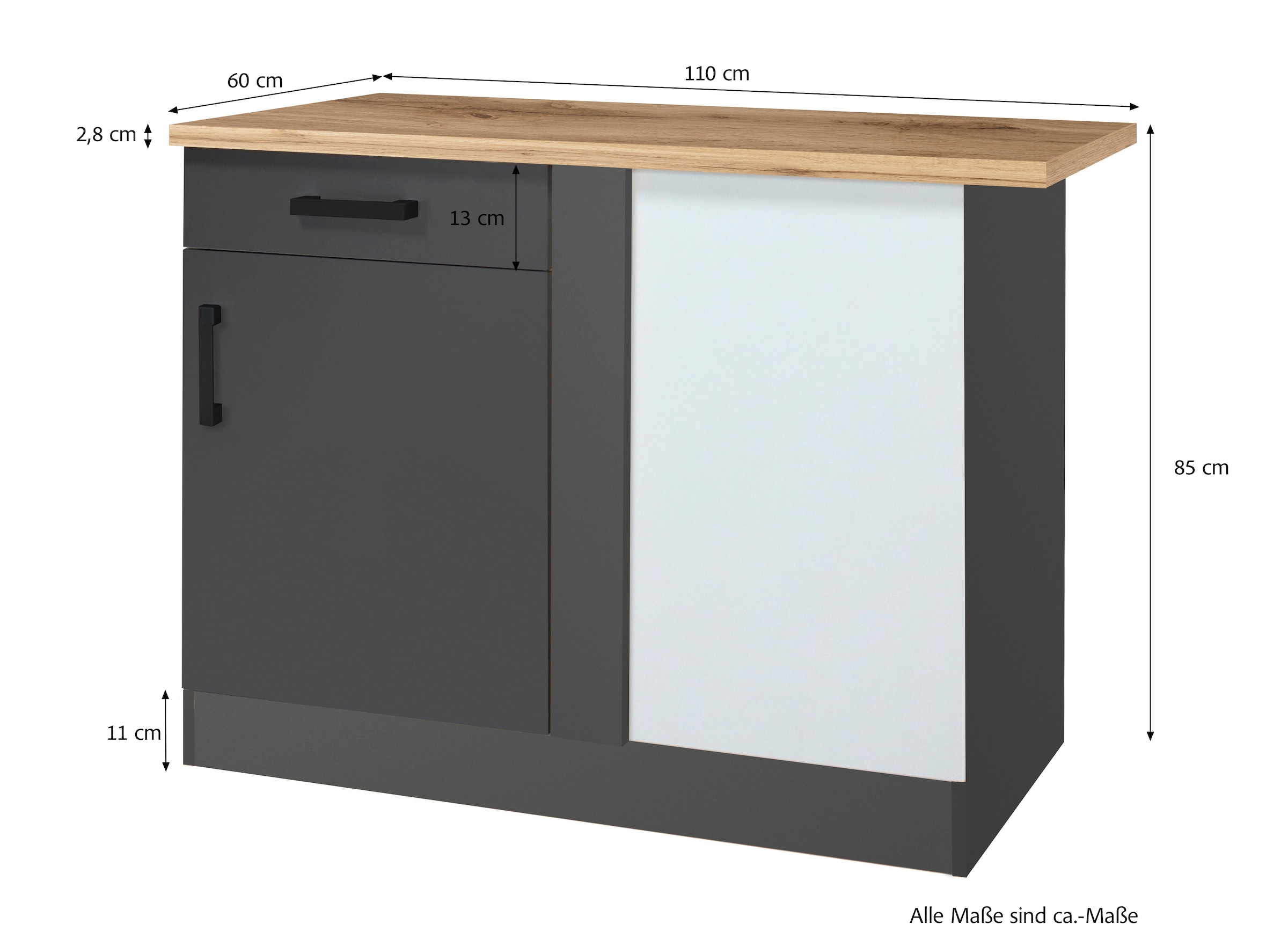 KOCHSTATION Eckunterschrank »KS-Toronto, Breite 110 cm«