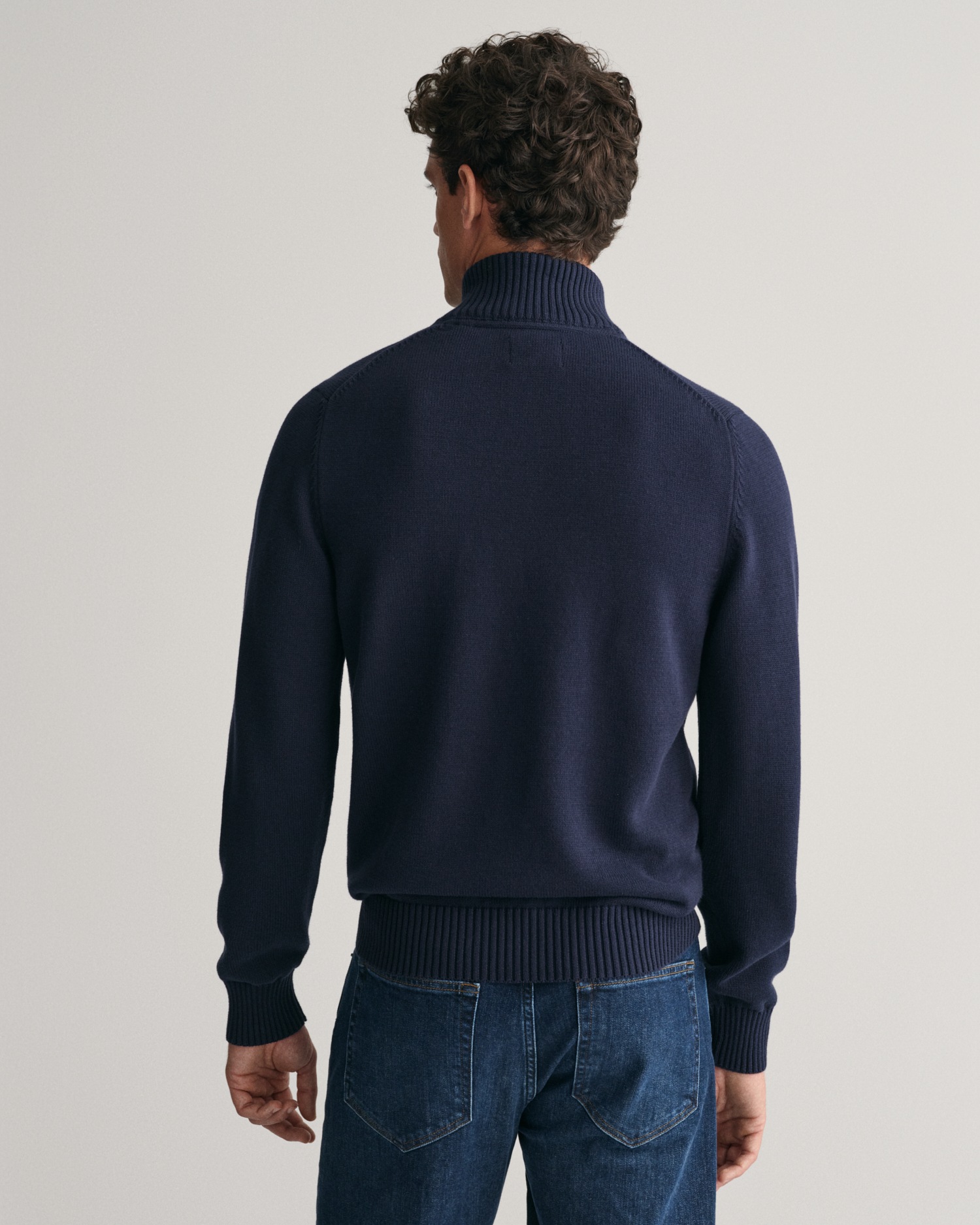 Gant Troyer »CASUAL COTTON HALF ZIP« mit grafischer Logostickerei auf der Brust