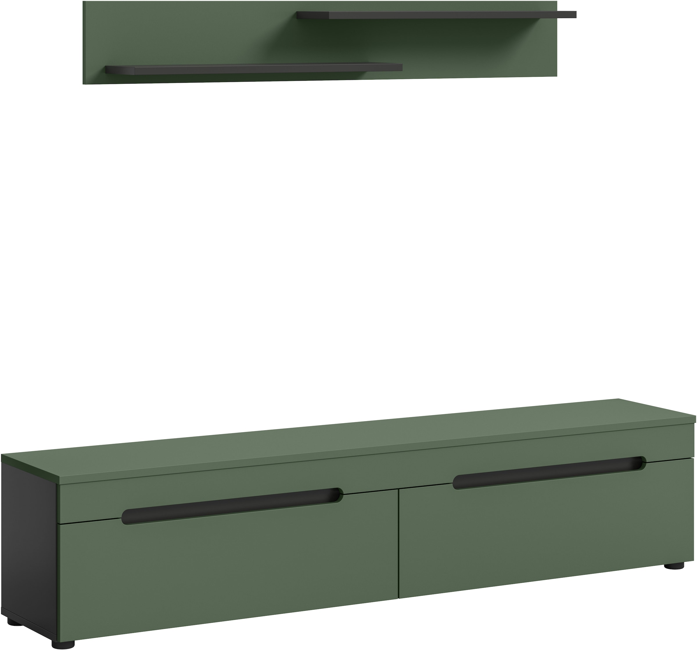 Home affaire Wohnwand »REHAT, TOPSELLER!, 2-teilig, wahlweise stehend und hängend montierbar« Set bestehend aus: Wandboard (13x19x8 cm) und Lowboard (170x38x33 cm), 2 Stk. tlg.