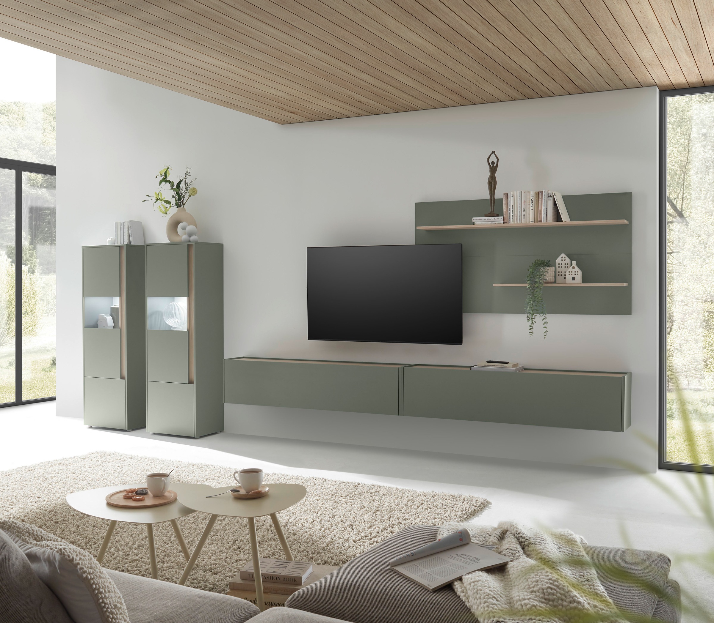 Home affaire Wohnwand »City/Giron, moderne Anbauwand, Komplettset in vielen Farben verfügbar« Set, 5 Stk. tlg.