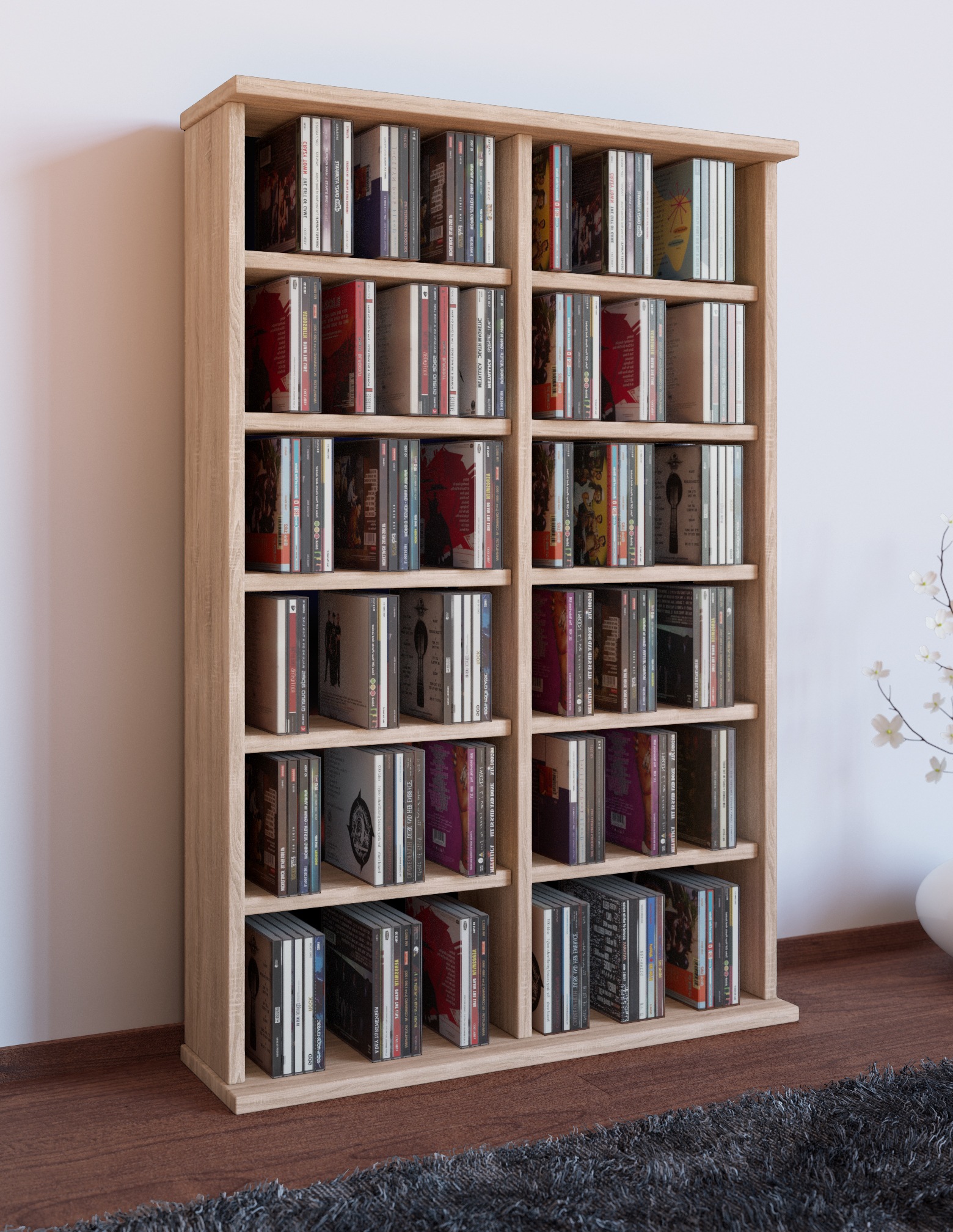 VCM Media-Regal »Holz CD DVD Stand Regal Schrank Ständer Ronul«