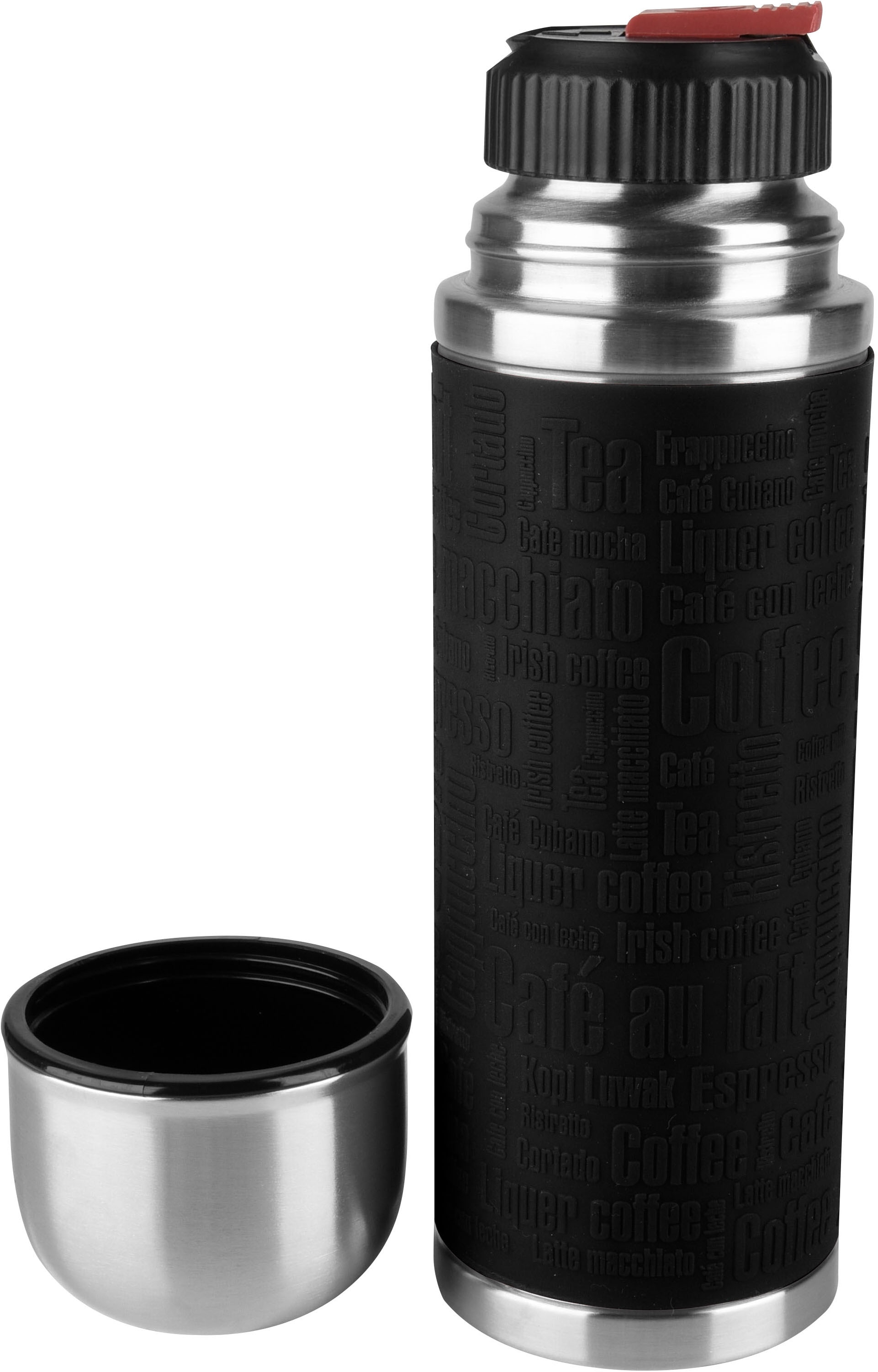 Emsa Isolierkanne »Senator Sleeve«, 0,5 l, Silikonmanschette, Safe Loc Verschluss, dicht,...