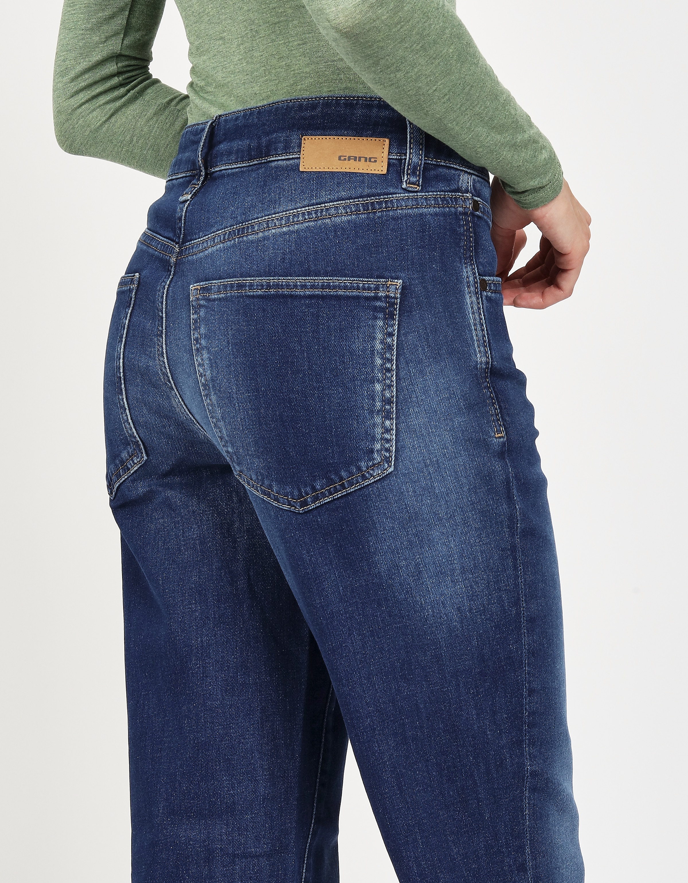 GANG Straight-Jeans »94SOLEY« exklusives Design ohne Turn-up am Beinabschluss