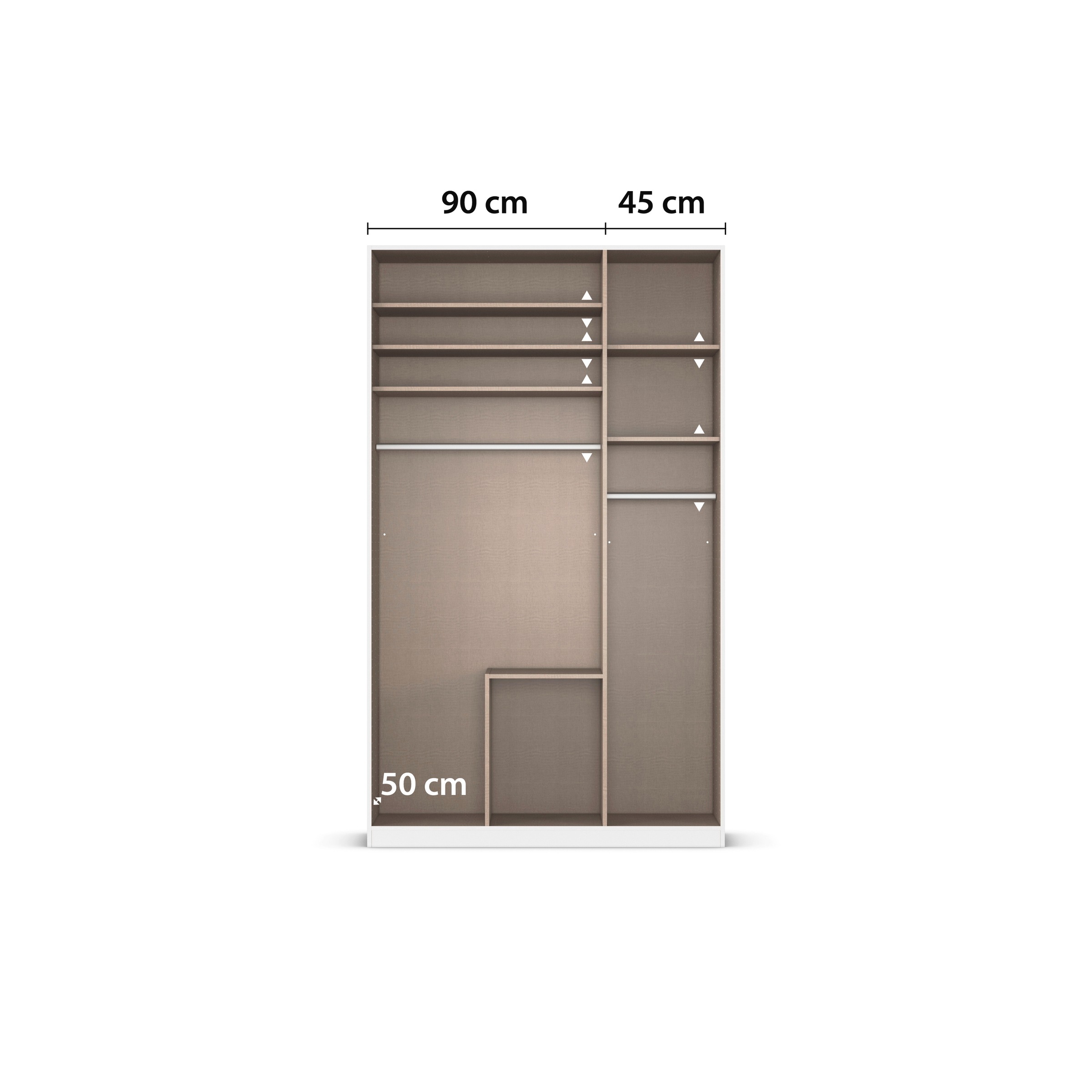 rauch Drehtürenschrank »Kleiderschrank Kleiderschränke Schrank Garderobe AGORDO mit Glasfront«, (in zwei Griff-Farben mit Glasfront), mit Außenschubkästen, in 6 Breiten und 2 Höhen MADE IN GERMANY