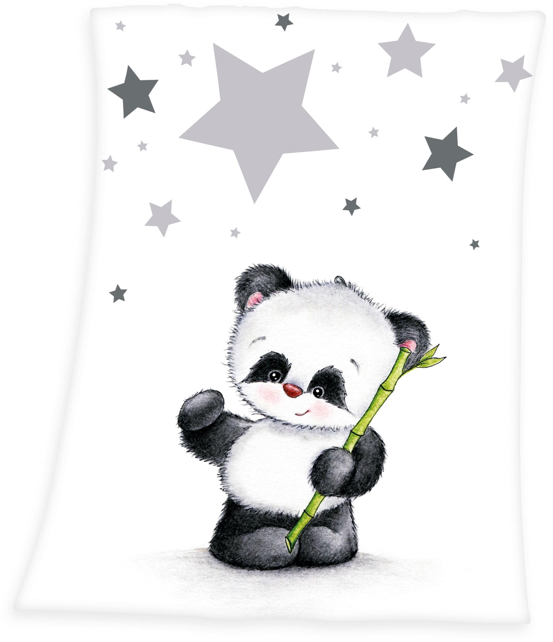 Panda-Motiv, mit Kuscheldecke Baby Panda«, Babydecke Best »Fynn