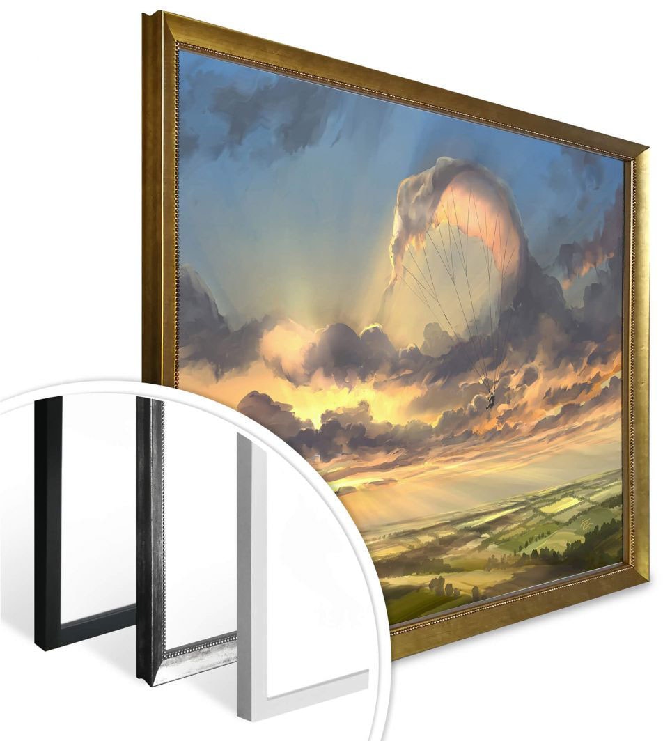 Wall-Art Poster »Surrealismus Bild Wolkenflug«, Poster, Wandposter Schriftzug, auf Wandbild, Raten St.), (1 Bild, bestellen