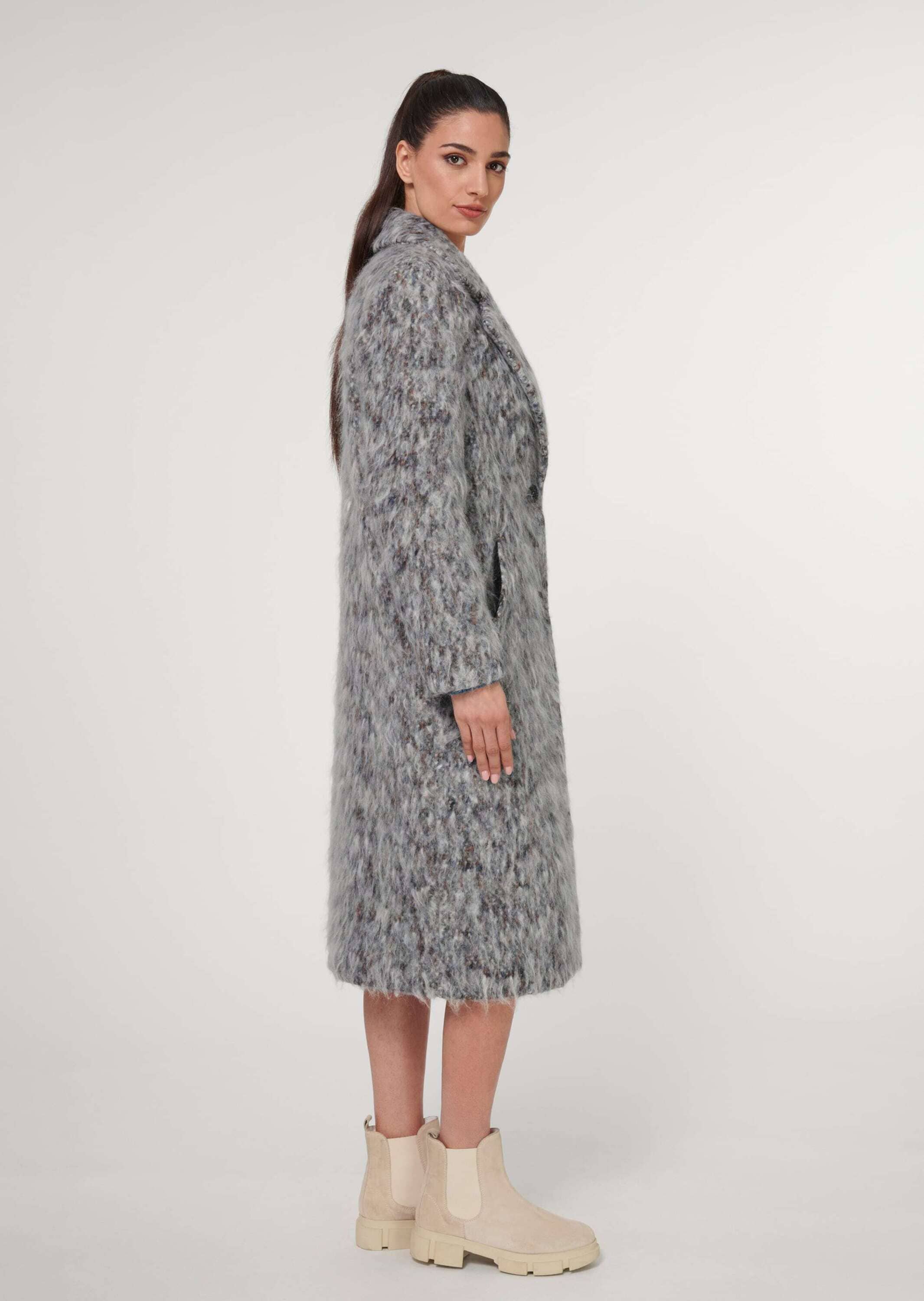 MADELEINE Langmantel »Kurzmantel Modischer Mantel mit haariger Struktur«