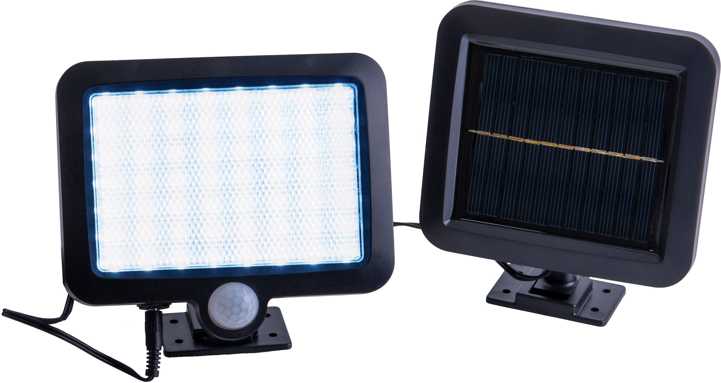 näve LED Solarleuchte »Pepe«, 1 flammig, Leuchtmittel LED-Modul | LED fest integriert, 2er Set, inkl. Bewegungsmelder Reichweite max. 5-8 m, kaltweiß