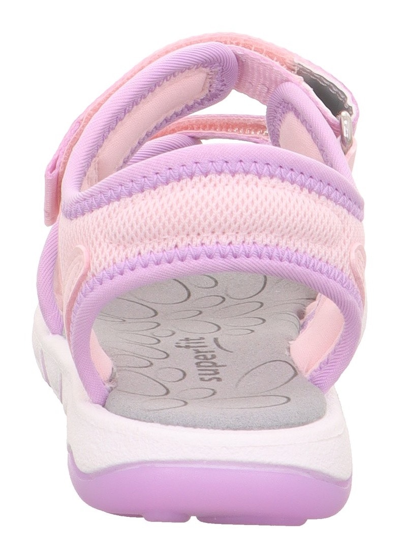 Superfit Sandale »PEBBLES WMS: mittel«, Sandalette mit süßem Glitzerverschluss, Größenschablone zum Download