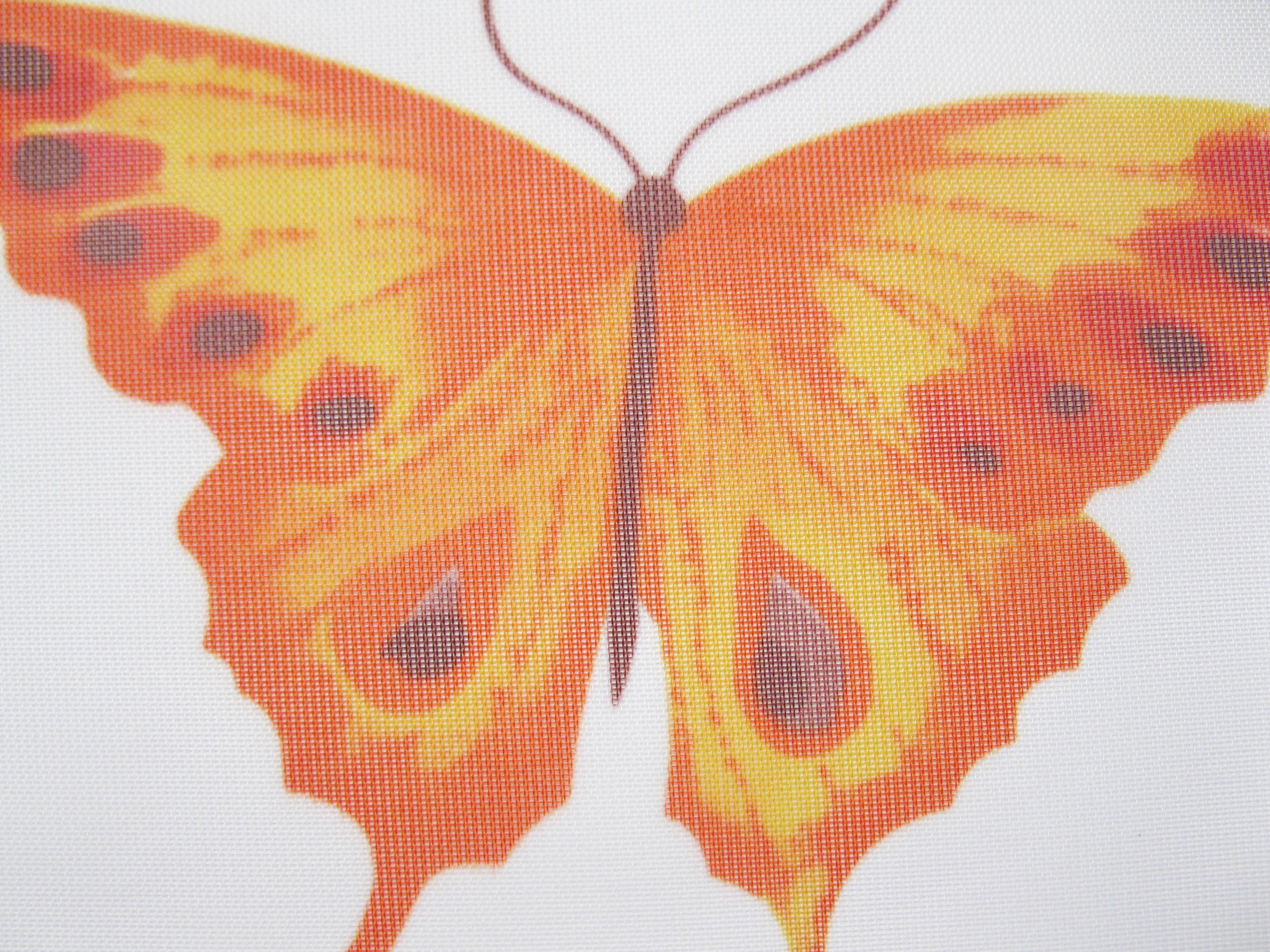 (1 »Mariposa orange-weiß«, 04 ELBERSDRUCKE St.) Gardine