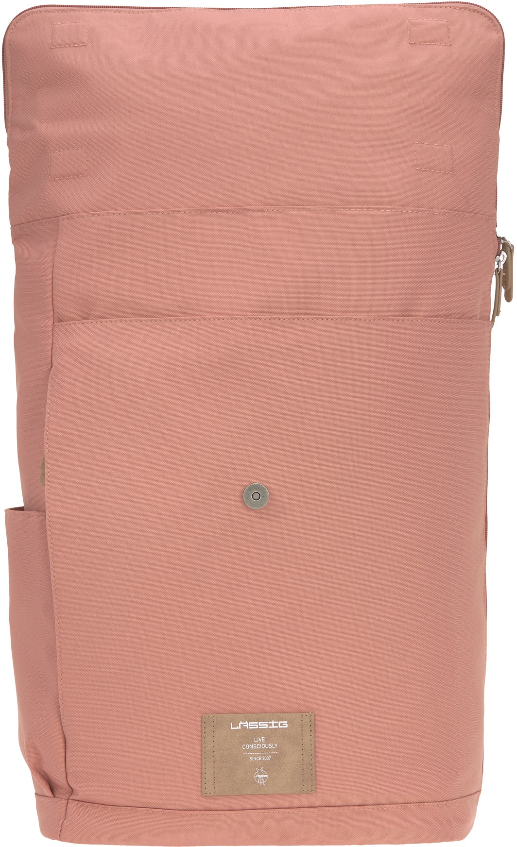 LÄSSIG Wickelrucksack »Green Label, Rolltop, cinnamon«, PETA-approved vegan; zum Teil aus recyceltem Material