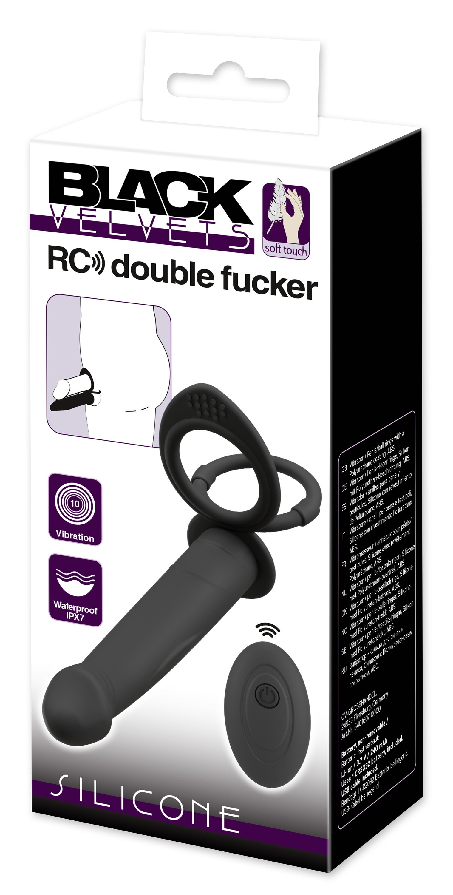 BLACK VELVETS Anal-Stimulator »Analvibrator RC double fucker« ()