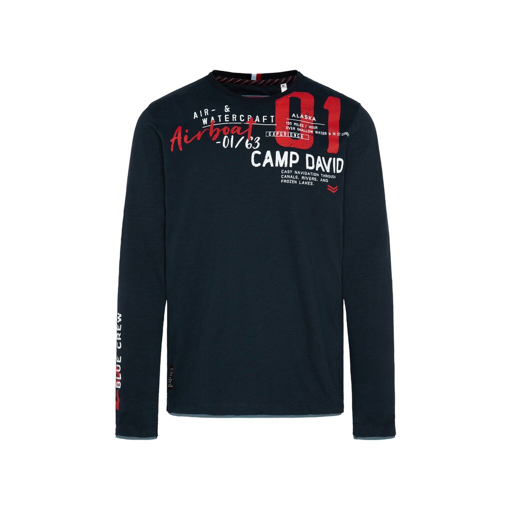 CAMP DAVID Langarmshirt