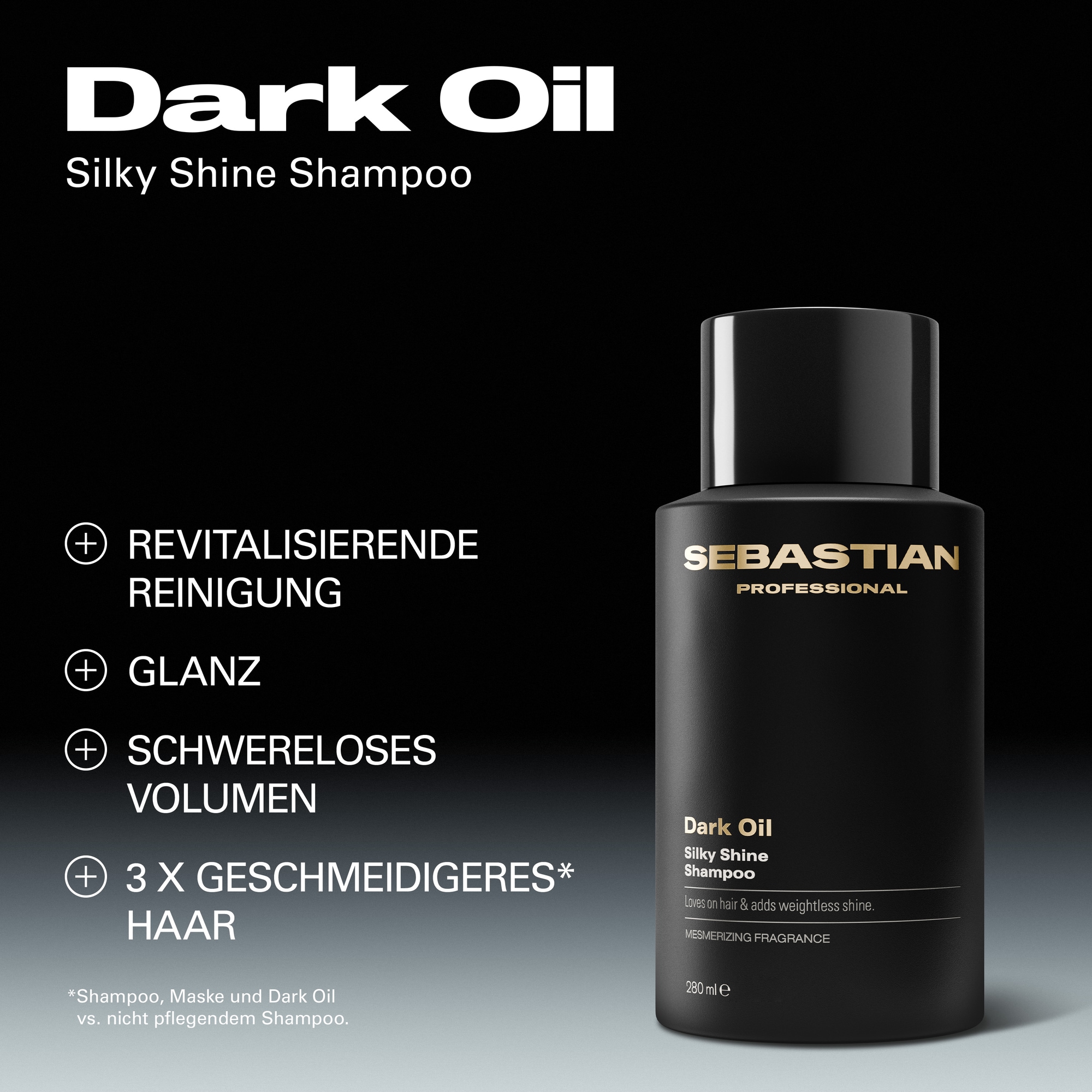 Sebastian Professional Haarshampoo »Dark Oil Shampoo« mit entwirrender Wirkung, feuchtigkeitsspendend, 280 ml