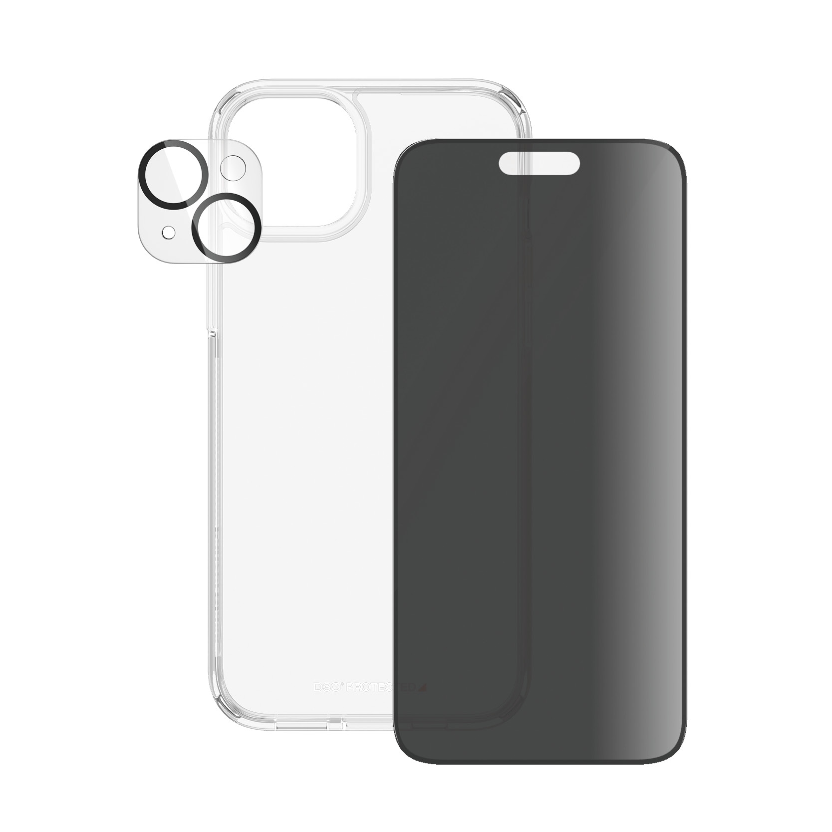 PanzerGlass Displayschutzglas »3-in-1-Privacy-Pack Privacy, Camera Protector und Cover« für iPhone 15 Plus