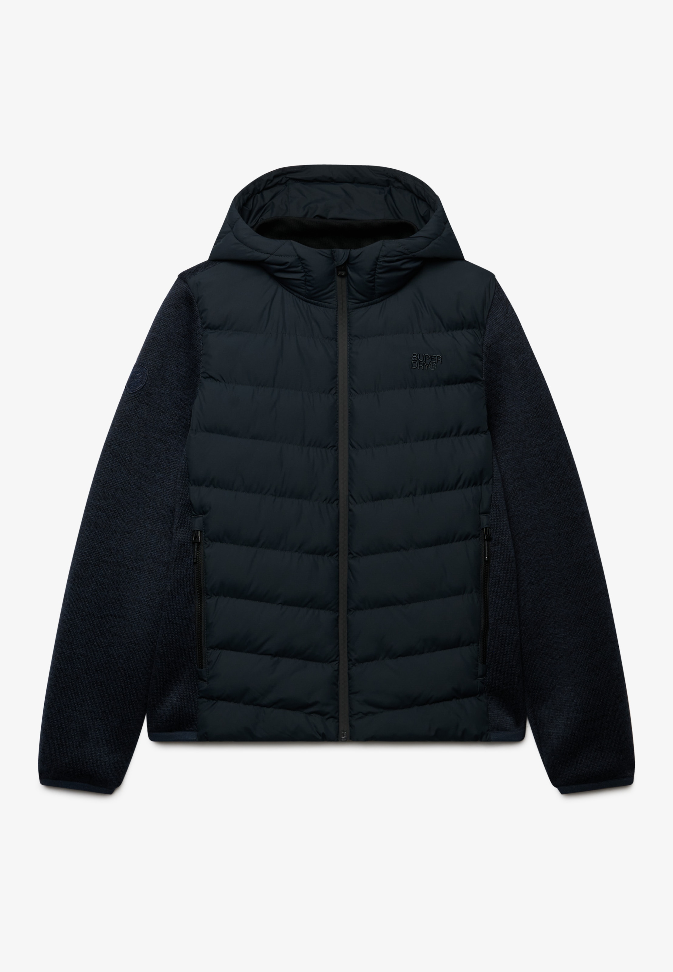 Superdry Hybridjacke »HOODED STORM KNIT HYBRID JKT« mit Kapuze Kunstfaser, slim fit