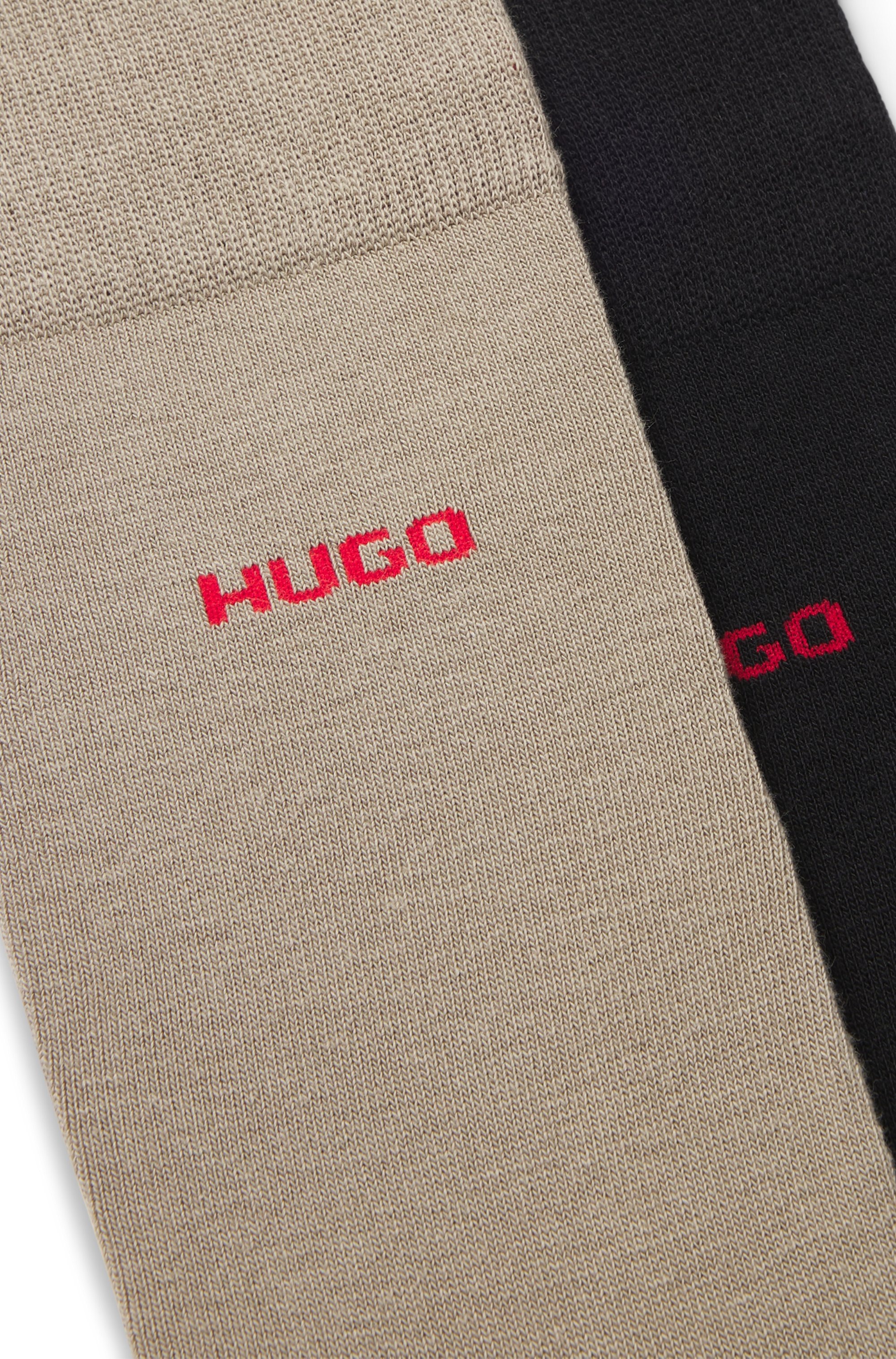 HUGO Underwear Businesssocken »2P RS UNI CC«, (Packung, 2 Paar, 2er Pack), mit kontrastfarbenem HUGO Logo-Schriftzug