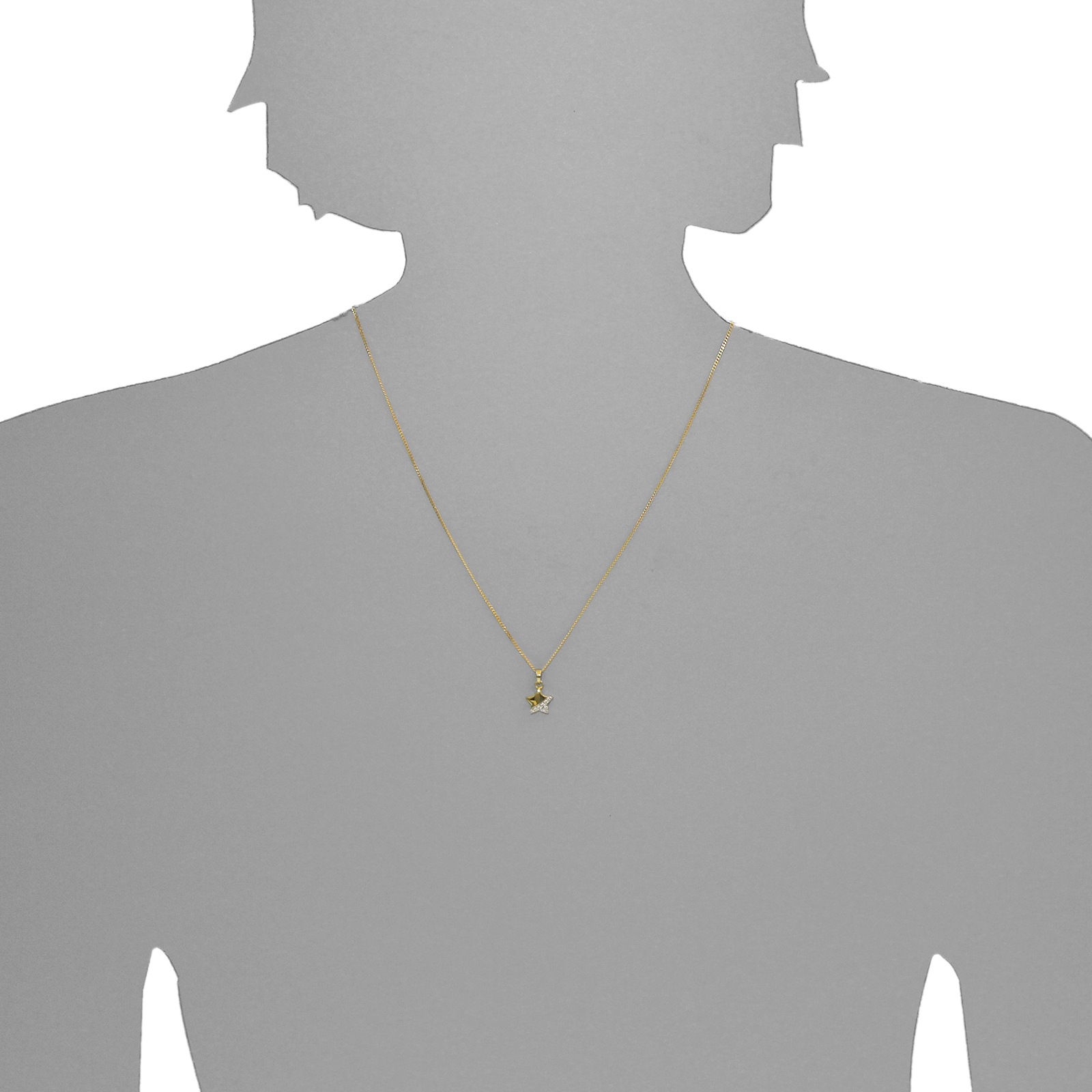 OSTSEE-SCHMUCK Kettenanhänger »- Stern - Gold 333/000 - Zirkonia«