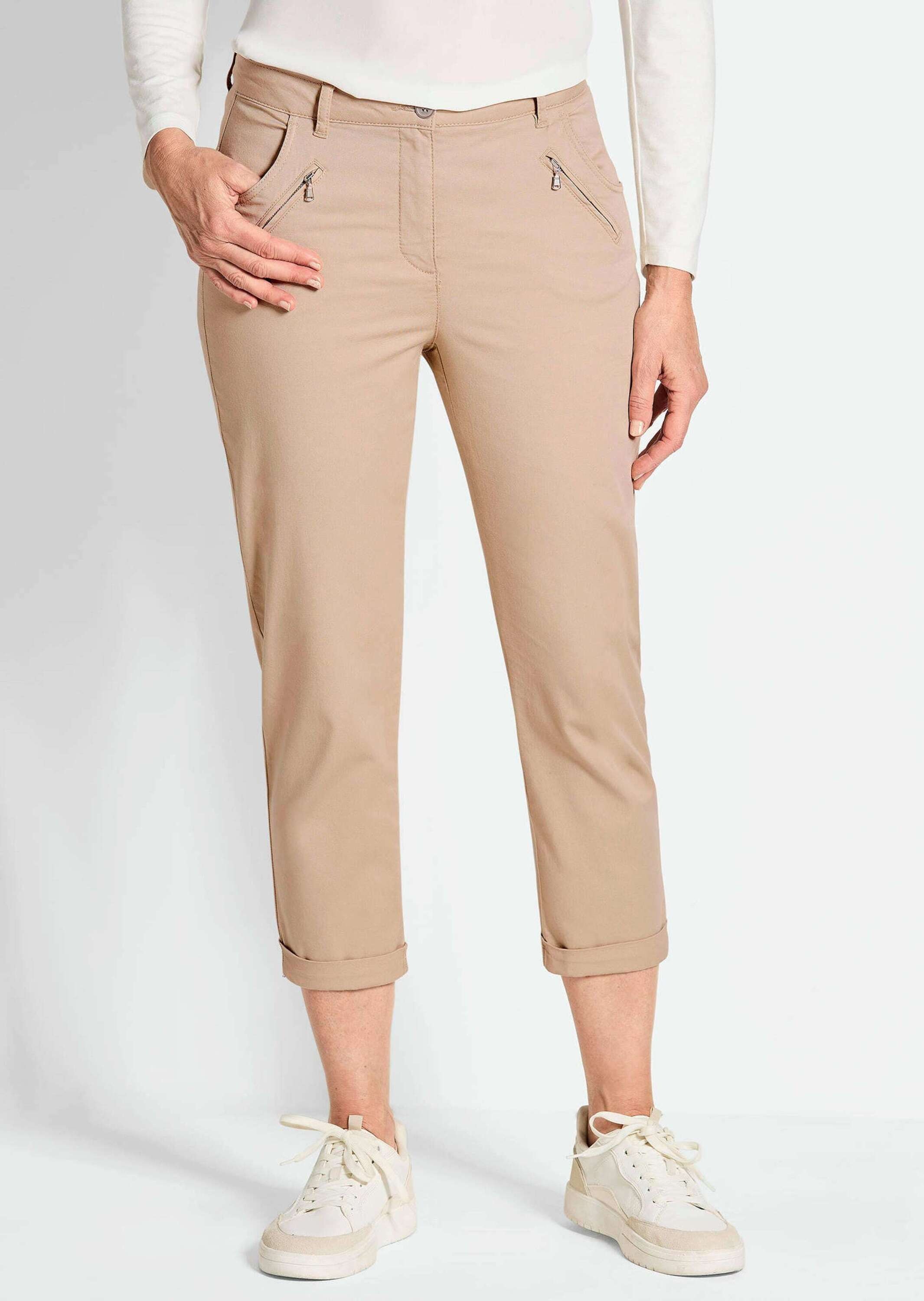 GOLDNER 7/8-Hose »Chino-Hose Lässige Chinohose mit weichem Peach-Finish«