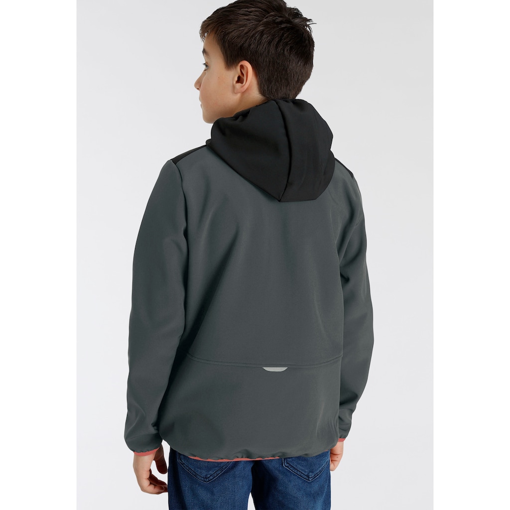 Jack Wolfskin Softshelljacke »FOURWINDS JACKET KIDS«, mit Kapuze