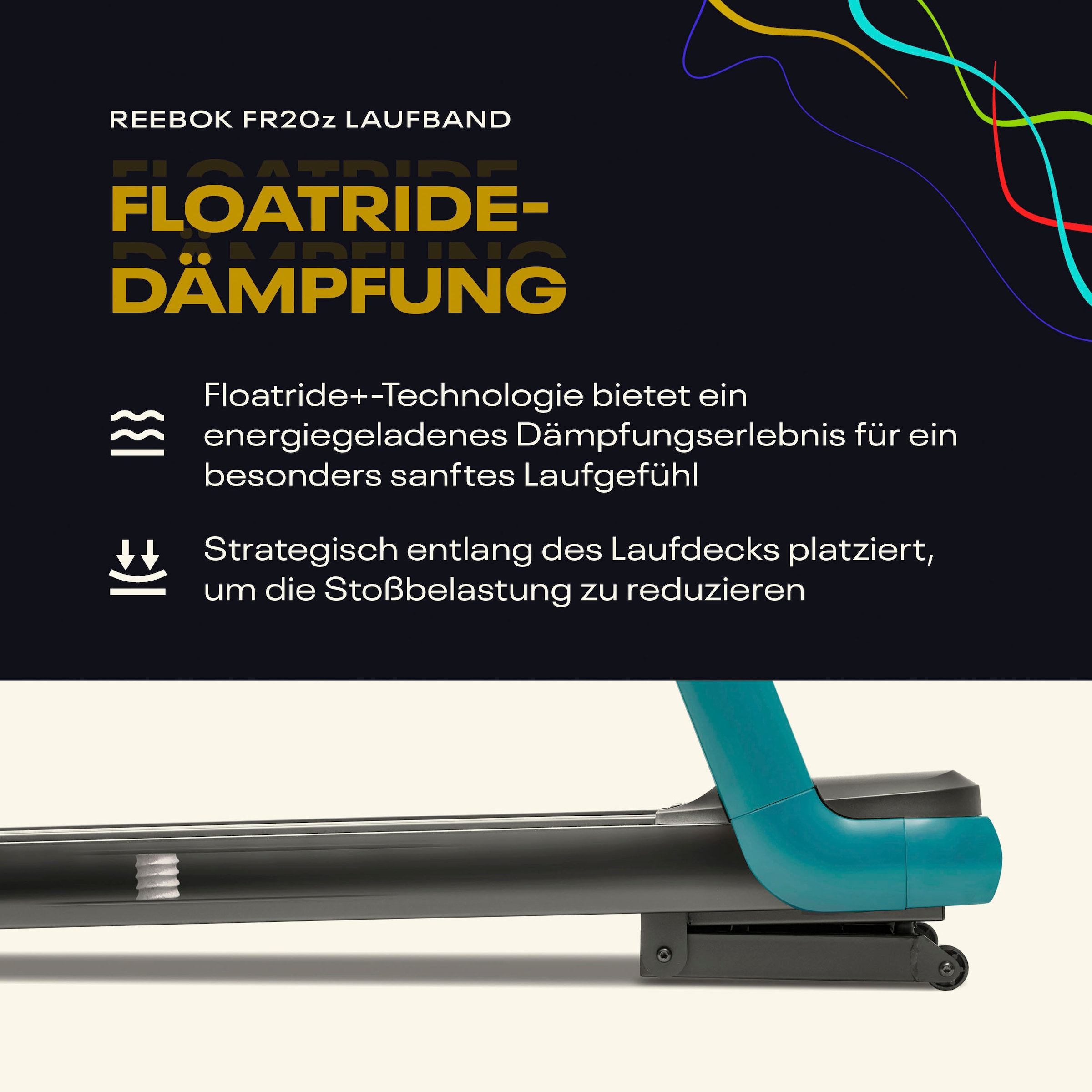 Reebok Laufband »FR20z Floatride« bis max. 18 km/h, mit Steigung, 120 kg max. Benutzergewicht