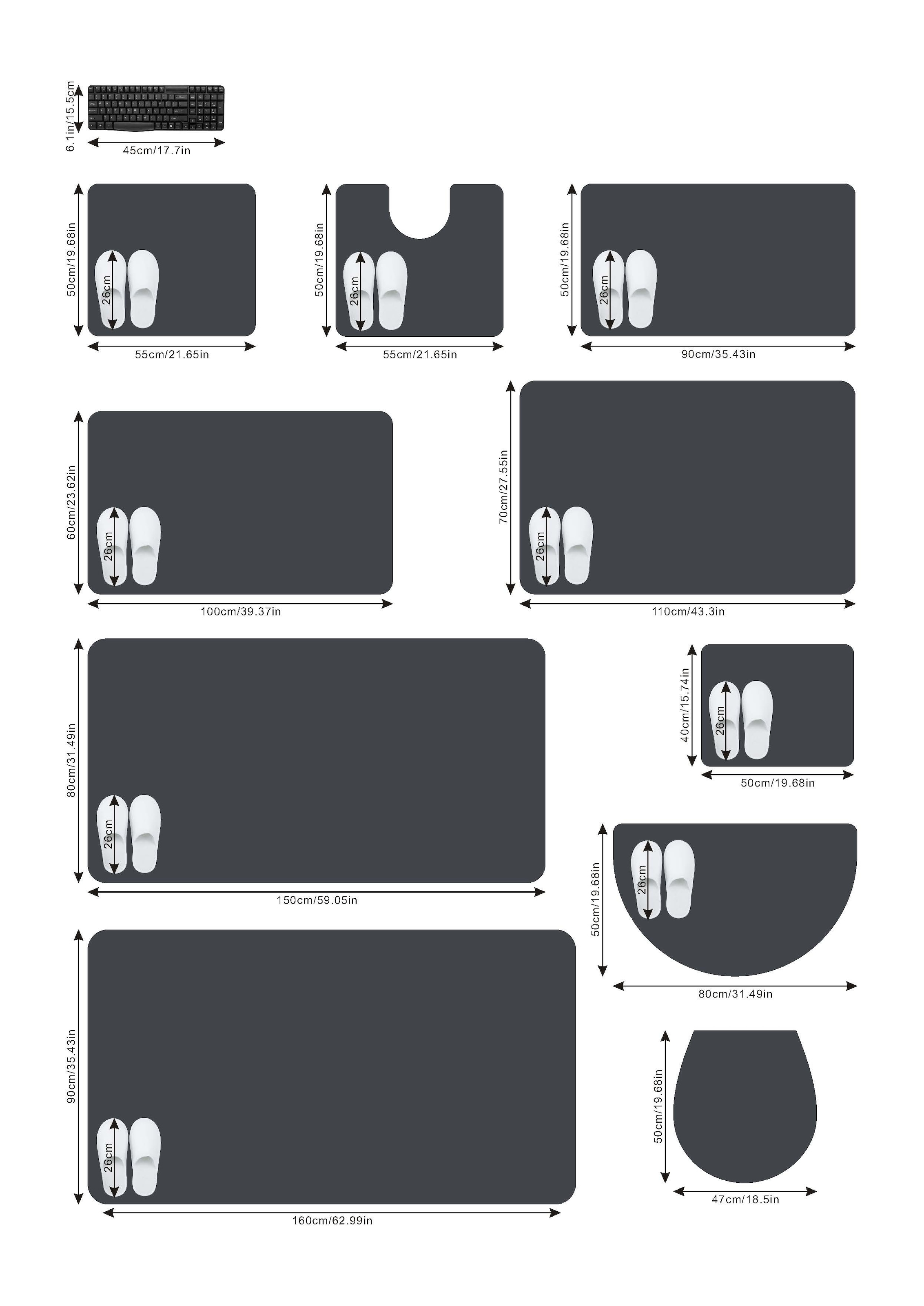 my home Badematte »Merida«, rutschhemmend beschichtet, fußbodenheizungsgeeignet-schnell trocknend-strapazierfähig, Badteppich, Uni Farben, rechteckig, rund & als 2-tlg. Set erhältlich