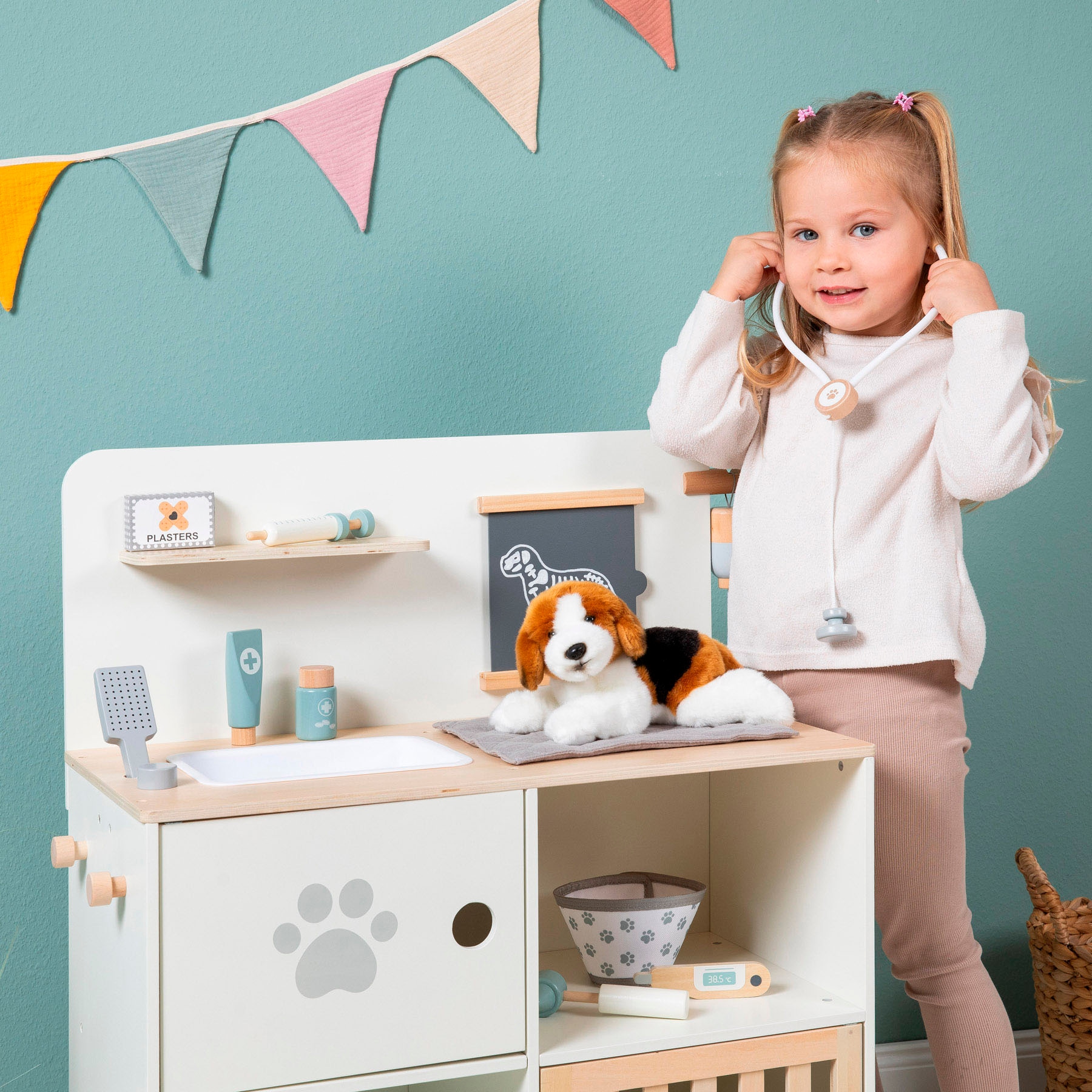 MUSTERKIND® Spielzeug-Arztkoffer »Tierarzt Zubehör Set Mentha« FSC® - schützt Wald