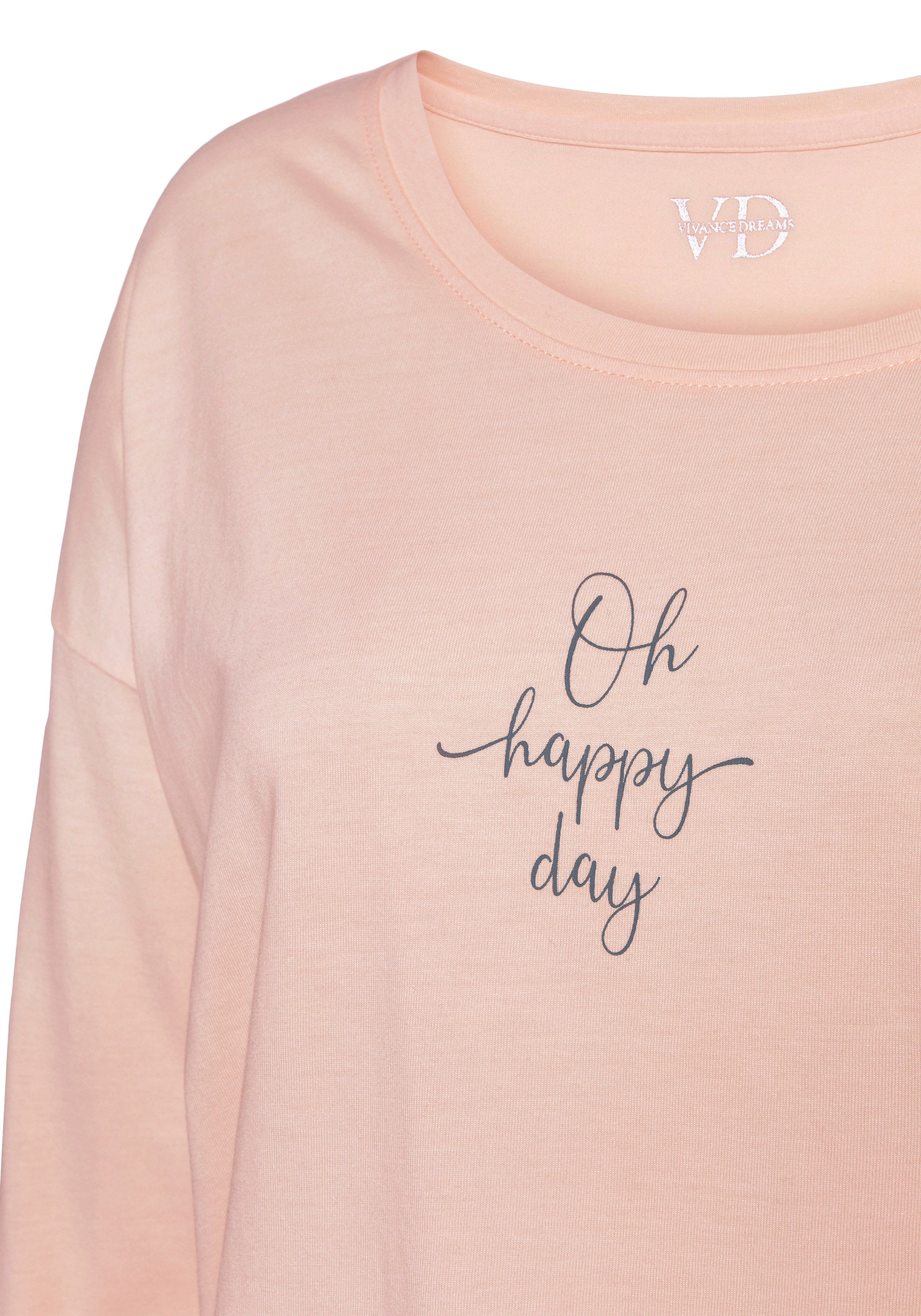 Vivance Dreams Pyjamaoberteil 1-teilig,  mit Sommer-Statementdruck