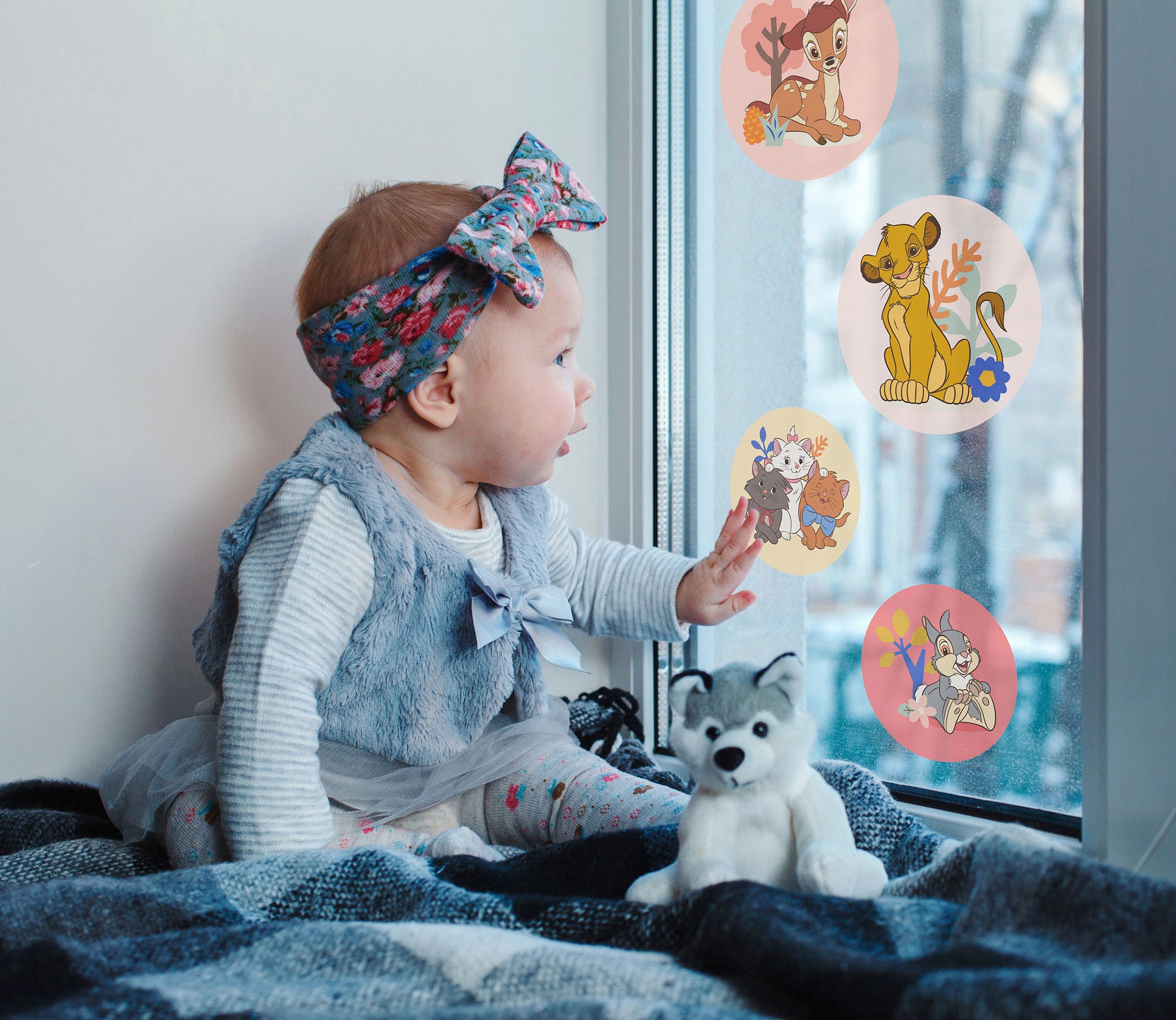 Komar Fensterbild »Better Together Bubbles - Größe 30 x 30 cm, 2 Bogen« Fenstersticker, selbsthaftend