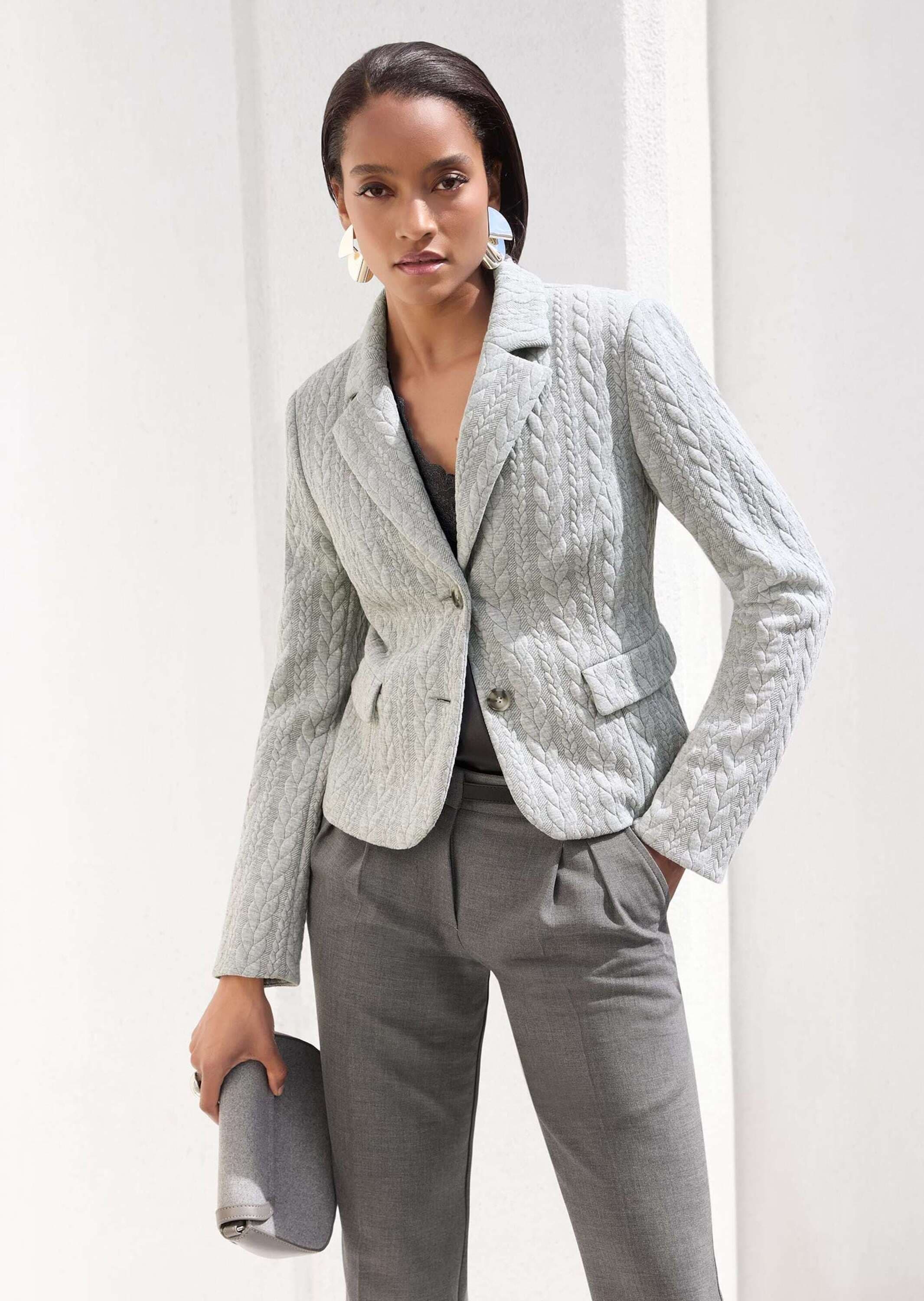 MADELEINE Jackenblazer »Blazer Jersey-Blazer mit Zopfstruktur«