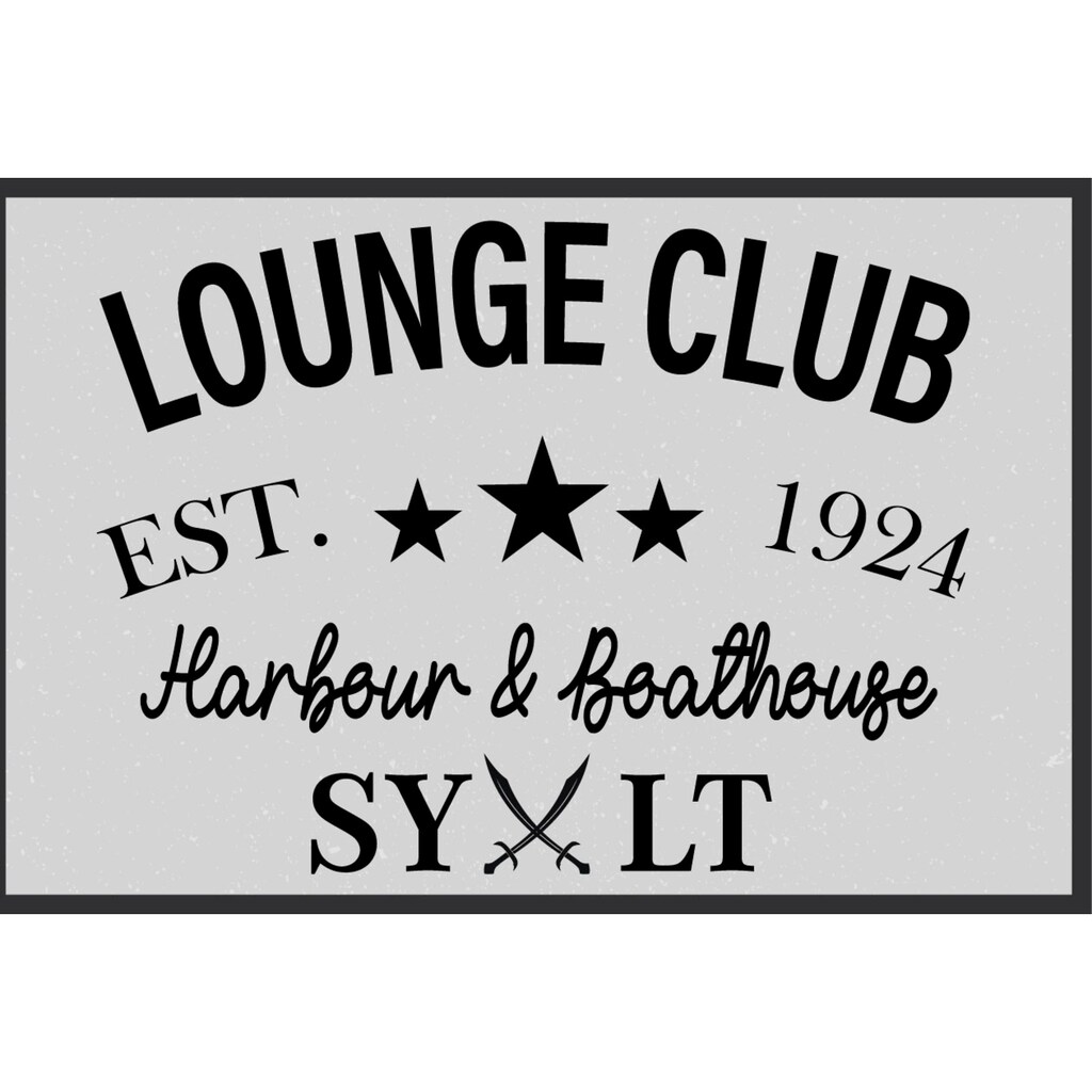 queence Metallbild »Lounge Club Sylt«, Schriftzüge, (1 St.)