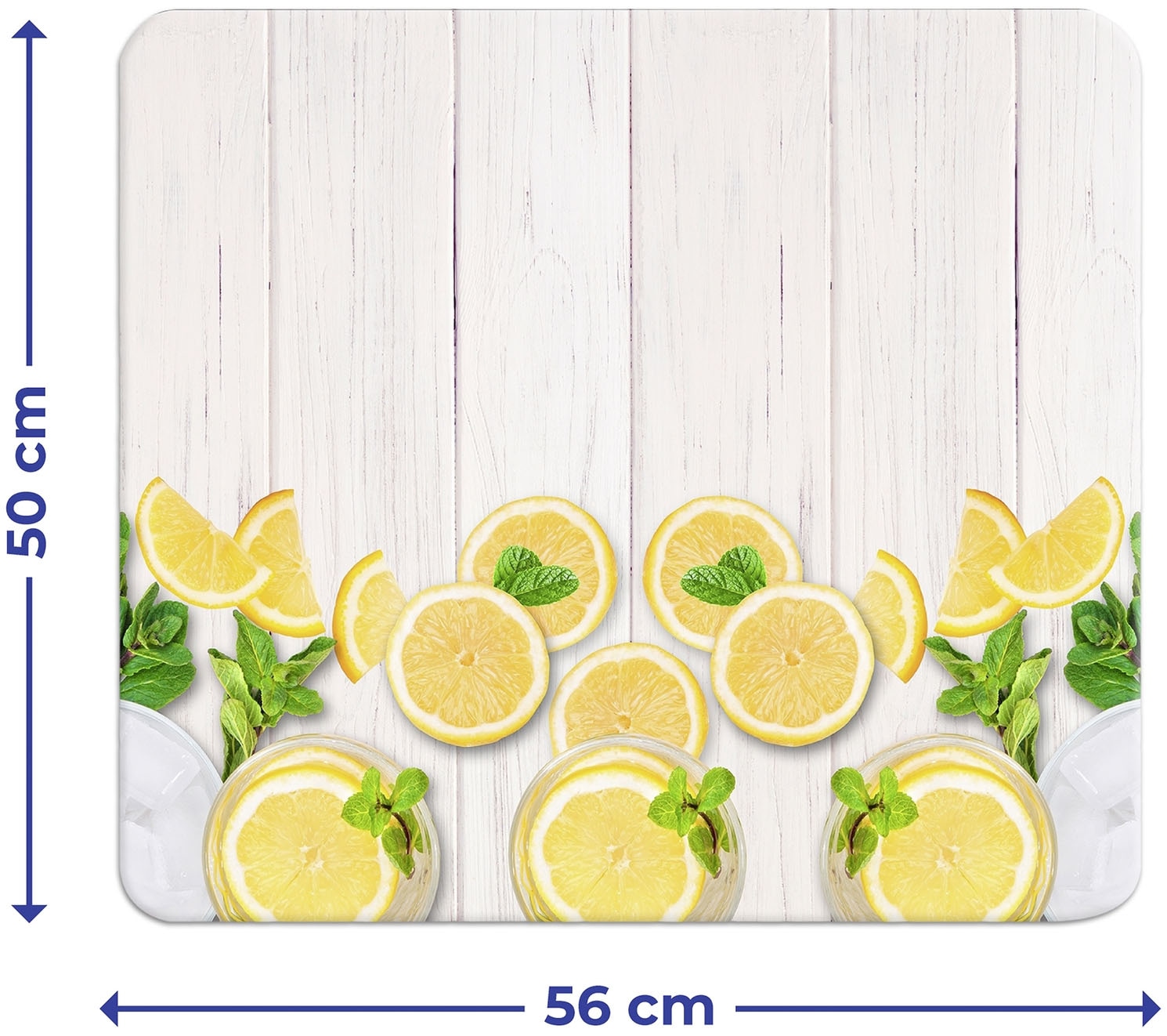 WENKO Herd-Abdeckplatte »Multi Modell Zitronen« Spritzschutz, Herdblende, Schneidbrett, für Glaskeramik-Kochfelder