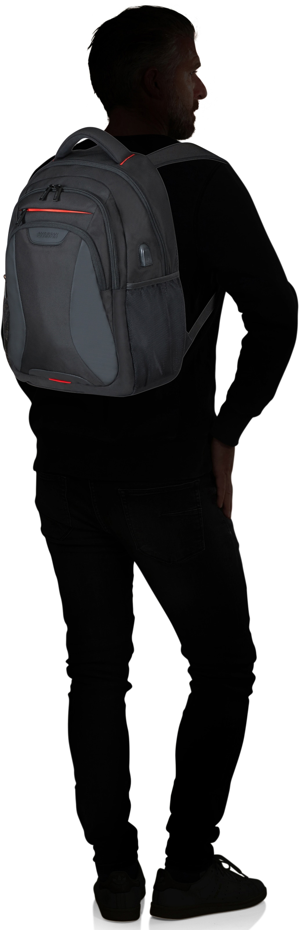 American Tourister® Laptoprucksack »AT WORK«, Freizeitrucksack Schulrucksack USB-Schleuse 15,6-Zoll Laptopfach