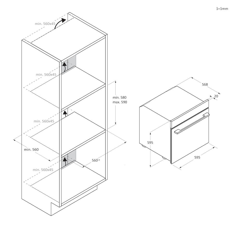 Haier Pyrolyse Backofen ID SERIE 2 »H6 ID25G3YTB«, mit 1-fach-Teleskopauszug, Pyrolyse-Selbstreinigung