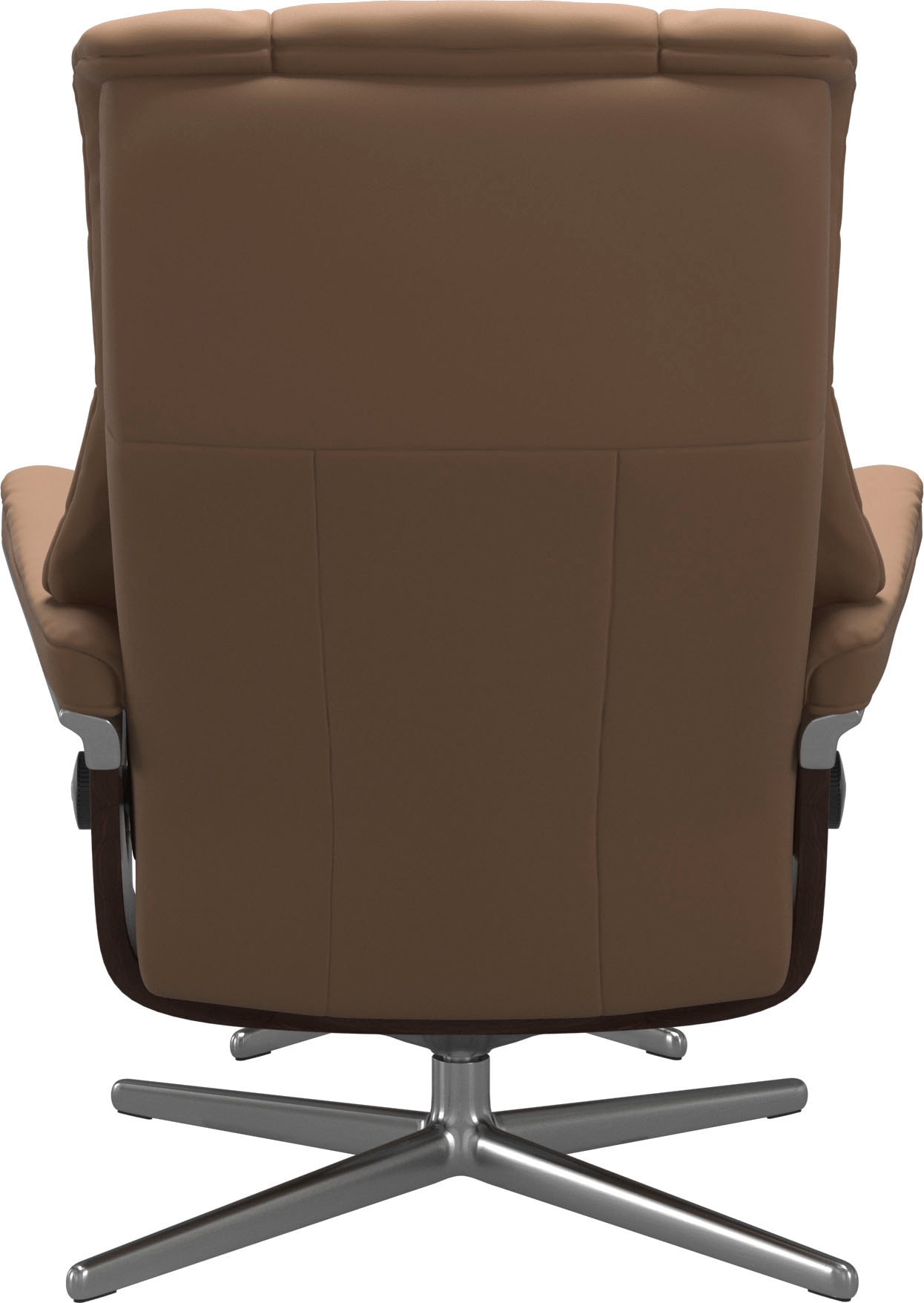 Stressless® Relaxsessel »Mayfair«, (Set, Relaxsessel mit Hocker), mit Hocker, mit Cross Base, Größe S, M & L, Holzakzent Braun
