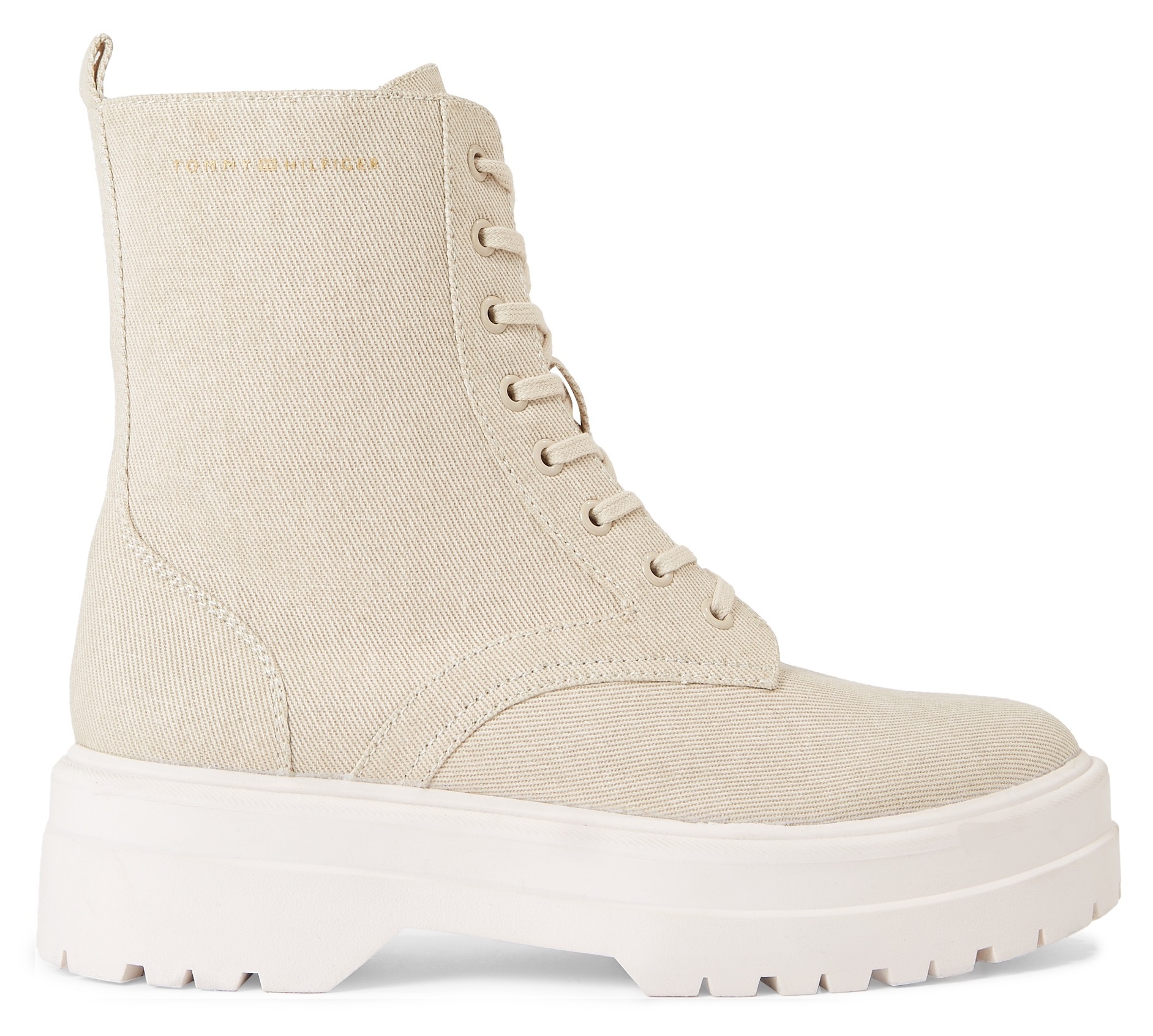 Tommy Hilfiger Schnürboots »FEMININE ESSENTIAL CANVAS BOOT«, mit Profilsohle