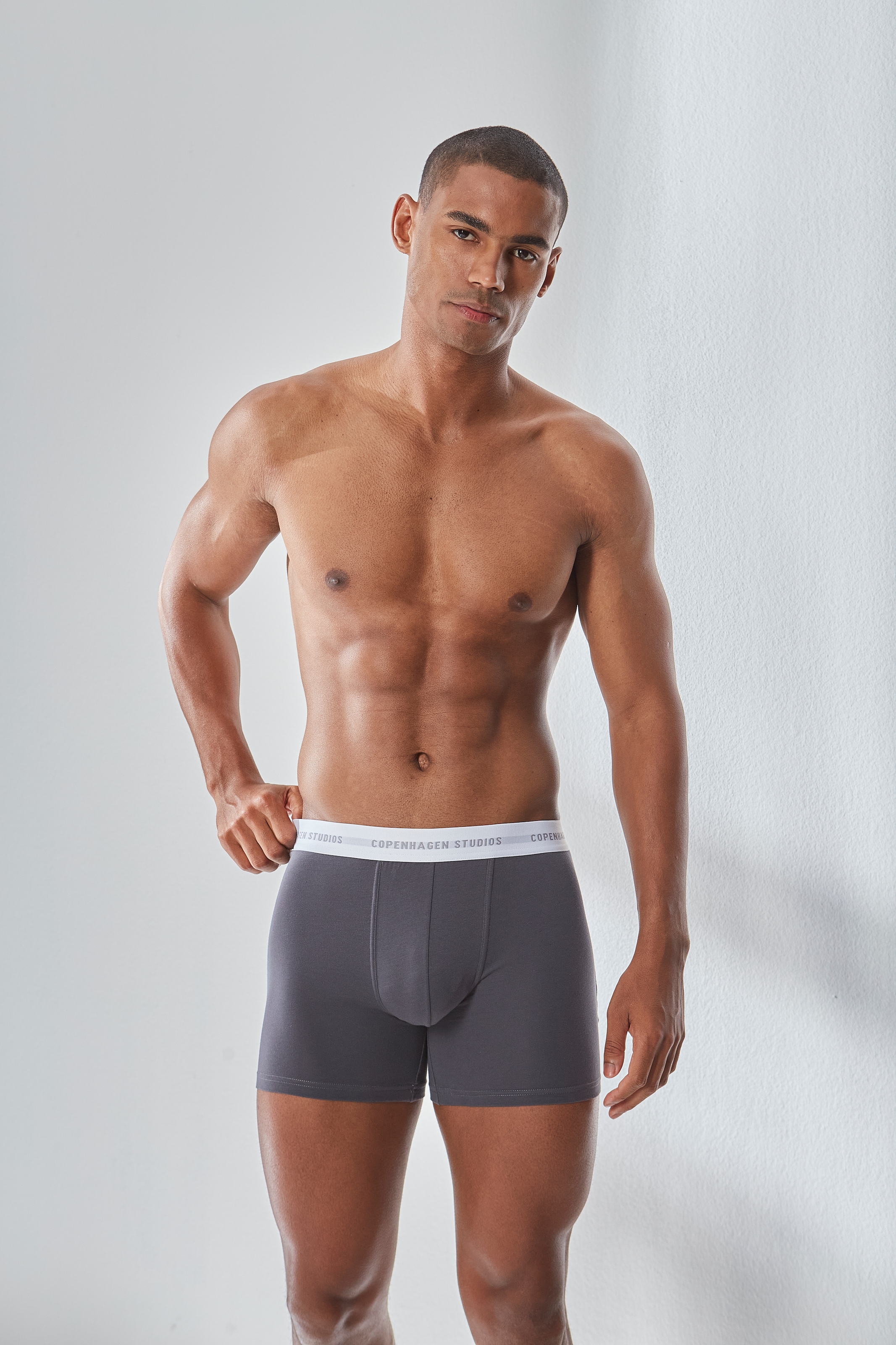 Copenhagen Studios Boxer »Boxershorts für Herren«, (Packung, 3 St., 3er-Pack), mit längerem Bein und Logobund