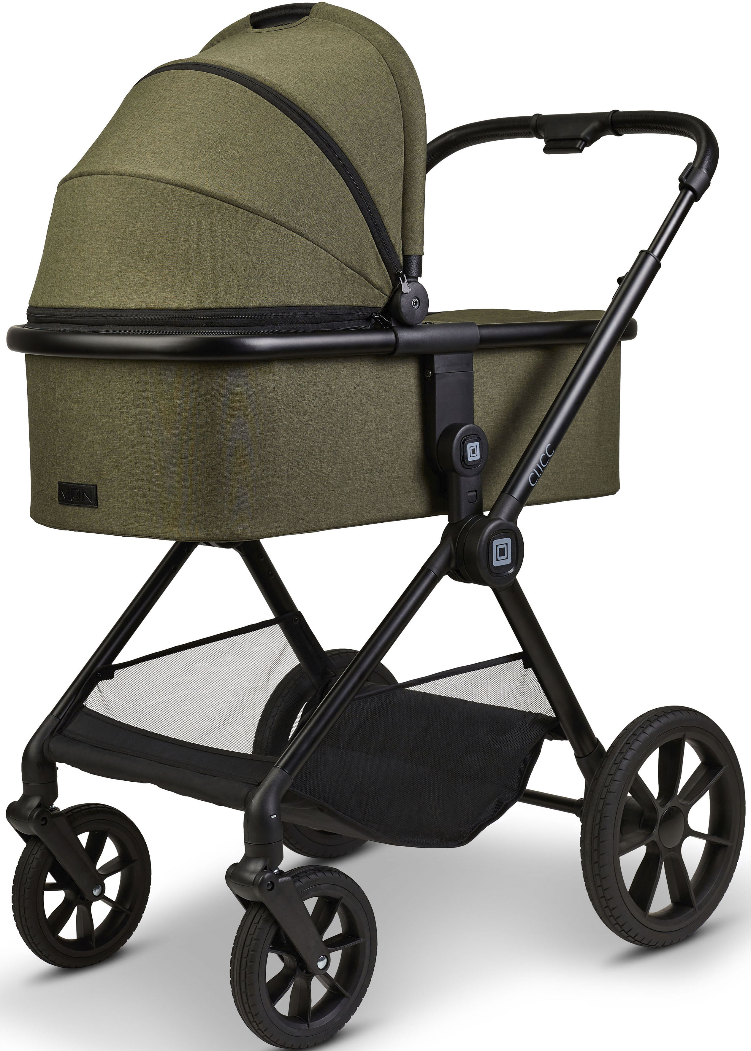 Kombi-Kinderwagen »Clicc, moss green/melange«