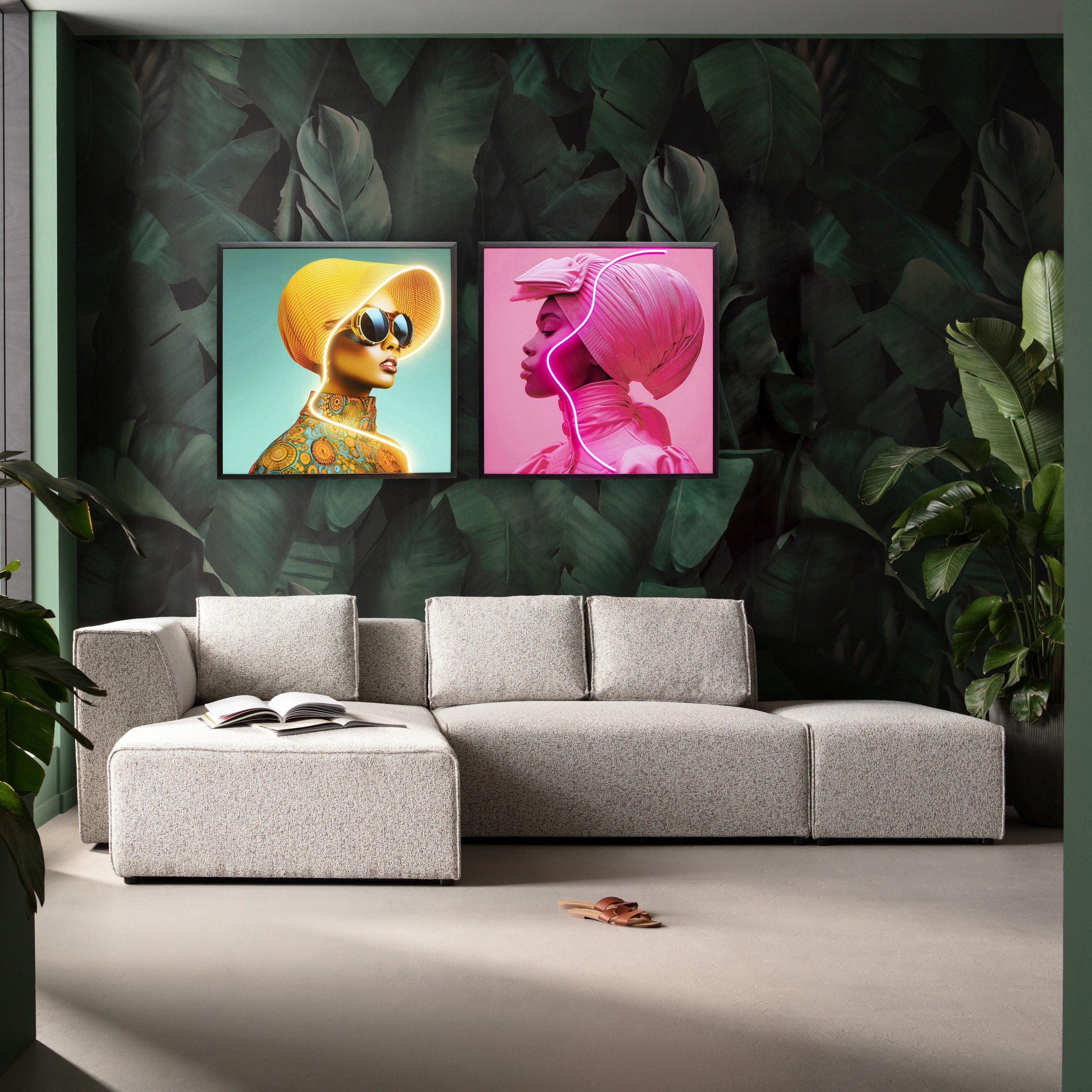 Kare Design LED-Bild »Gerahmtes Bild Pink Woman 80x80cm« 1, 