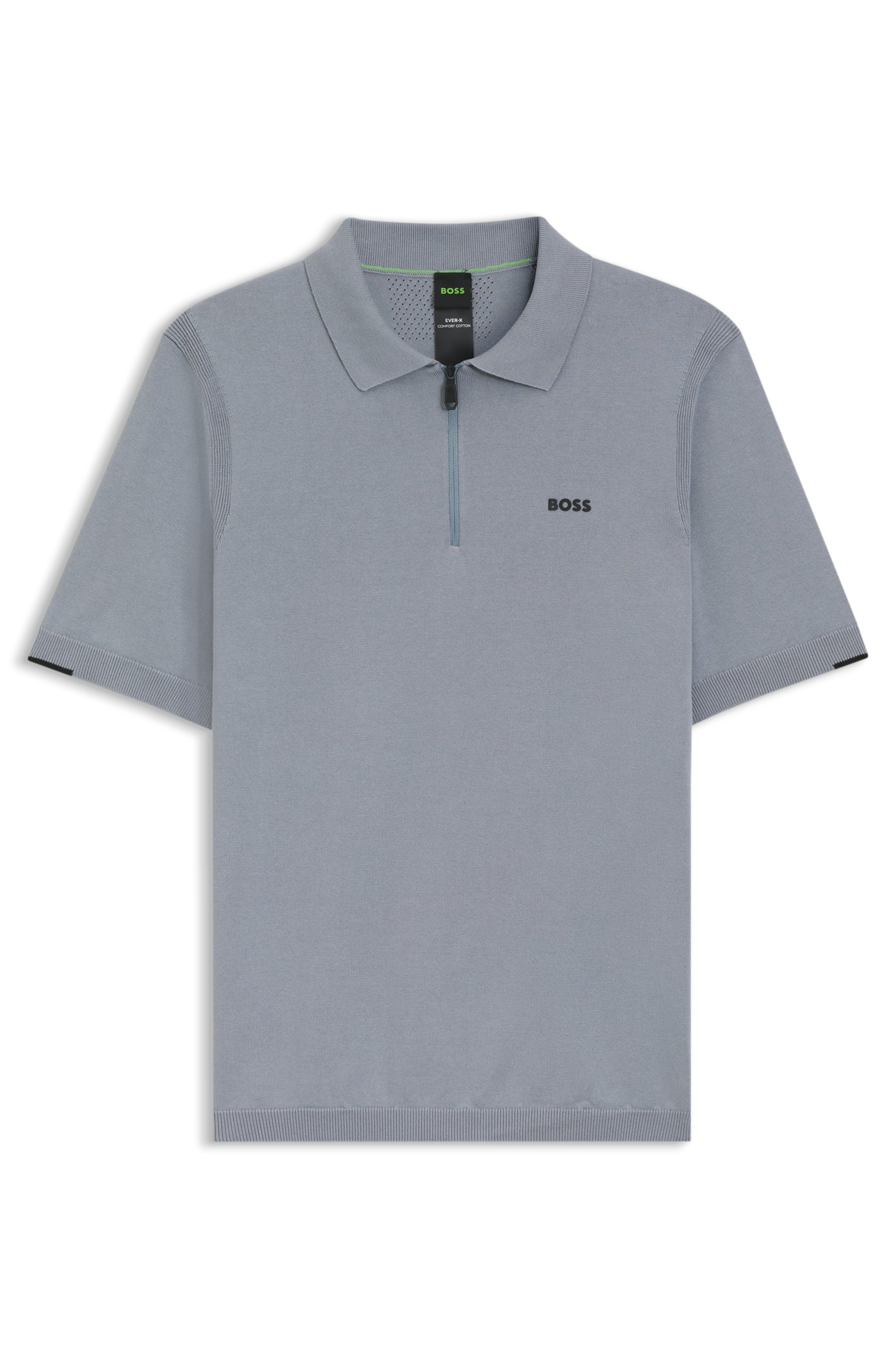 BOSS GREEN Kurzarmpullover »K Ever-X PS« mit Perforierungen zur Belüftung