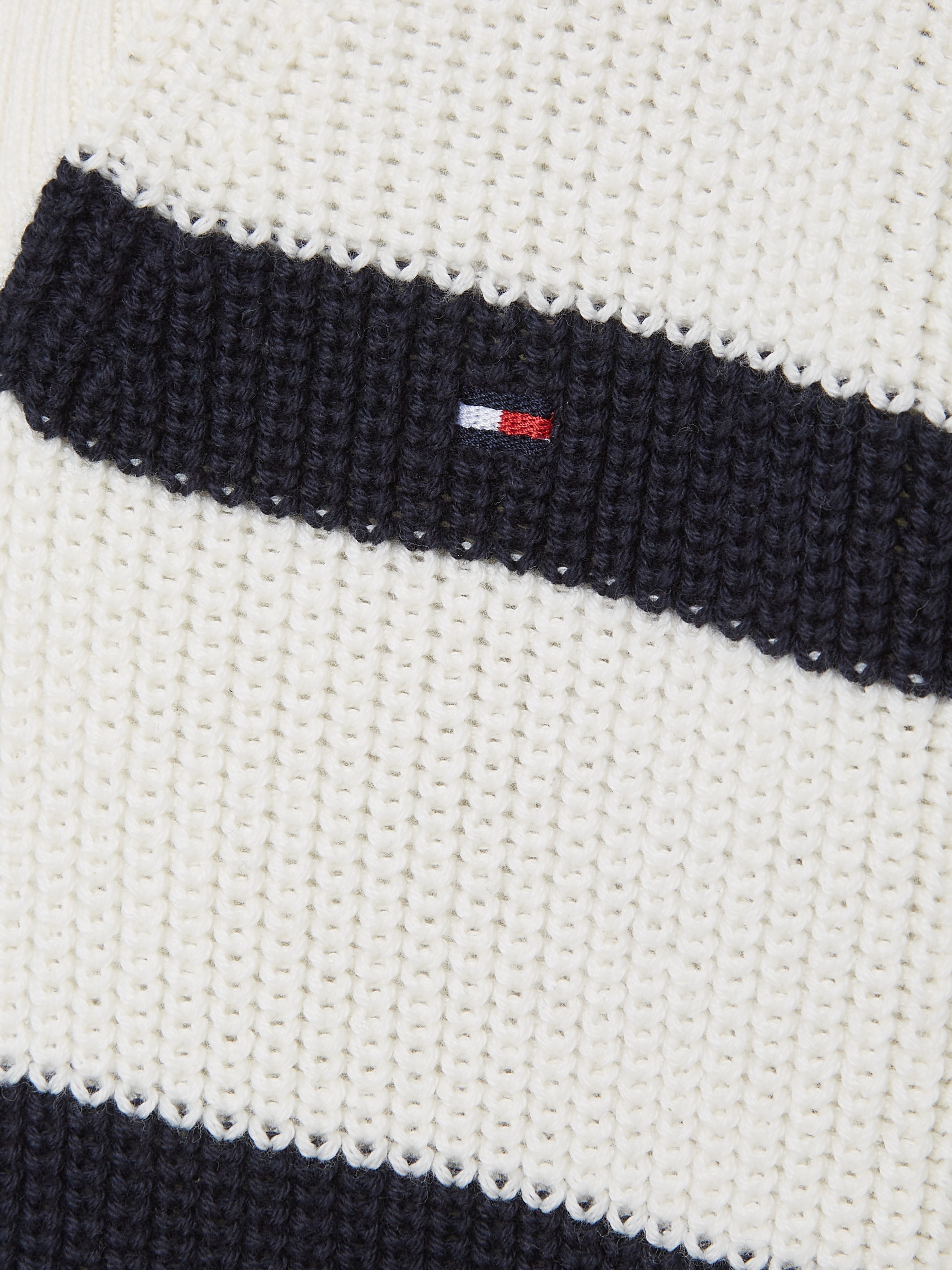 Tommy Hilfiger Troyer »STRIPE HALF ZIP SWEATER«, Kinder bis 16 Jahre mit Logoprägung