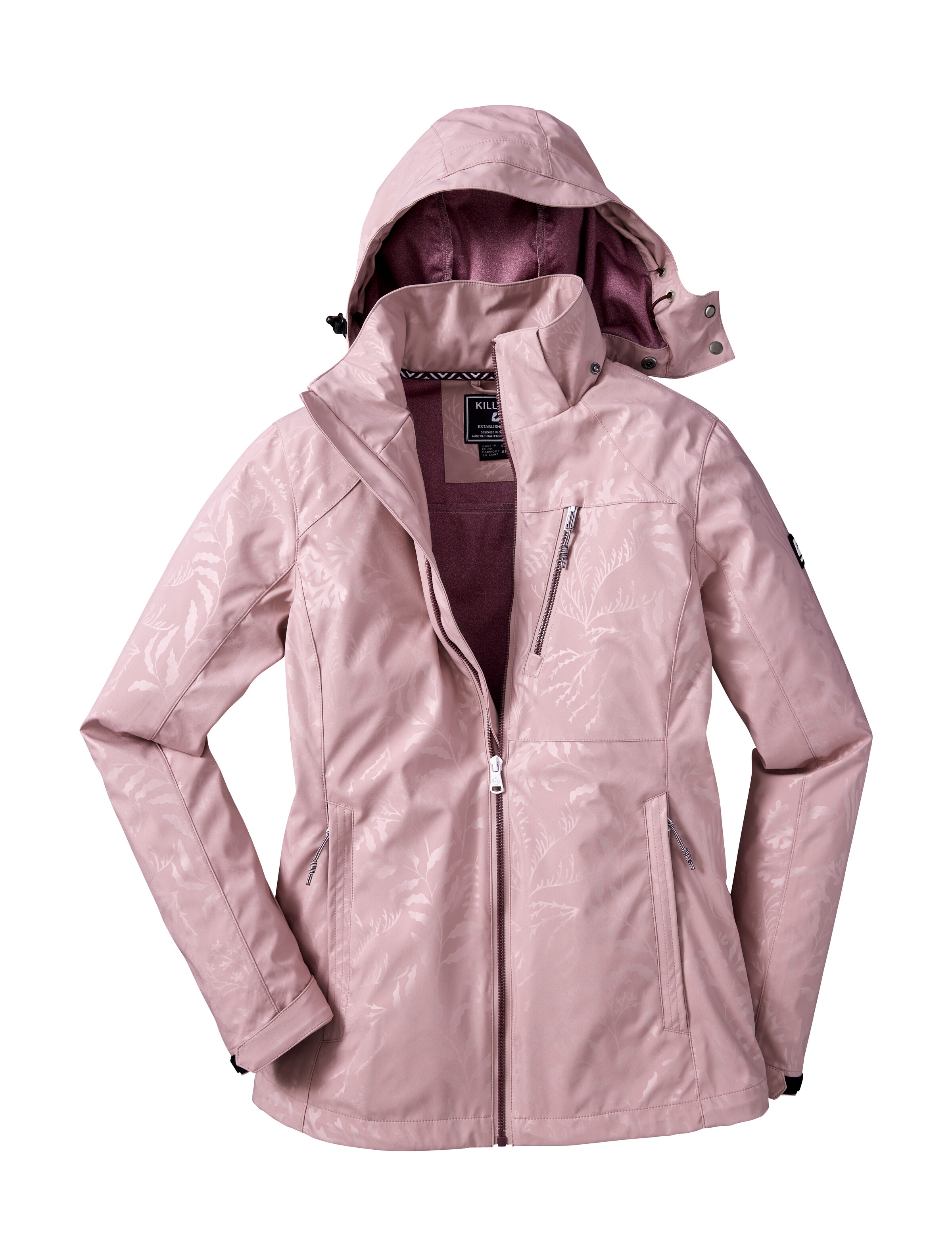 Killtec Softshelljacke »KOS 122 WMN SFTSHLL JCKT FLORAL«, Softshelljacke: Wind- und wasserdicht, atmungsaktiv, Kapuze abzippbar
