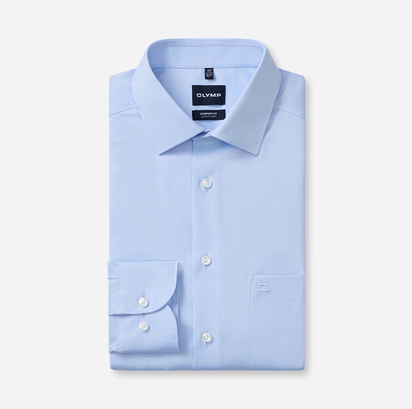 OLYMP Langarmhemd »Luxor Cover Shirt« höchste Blickdichte, bügelfrei, Businesshemd, Comfort fit