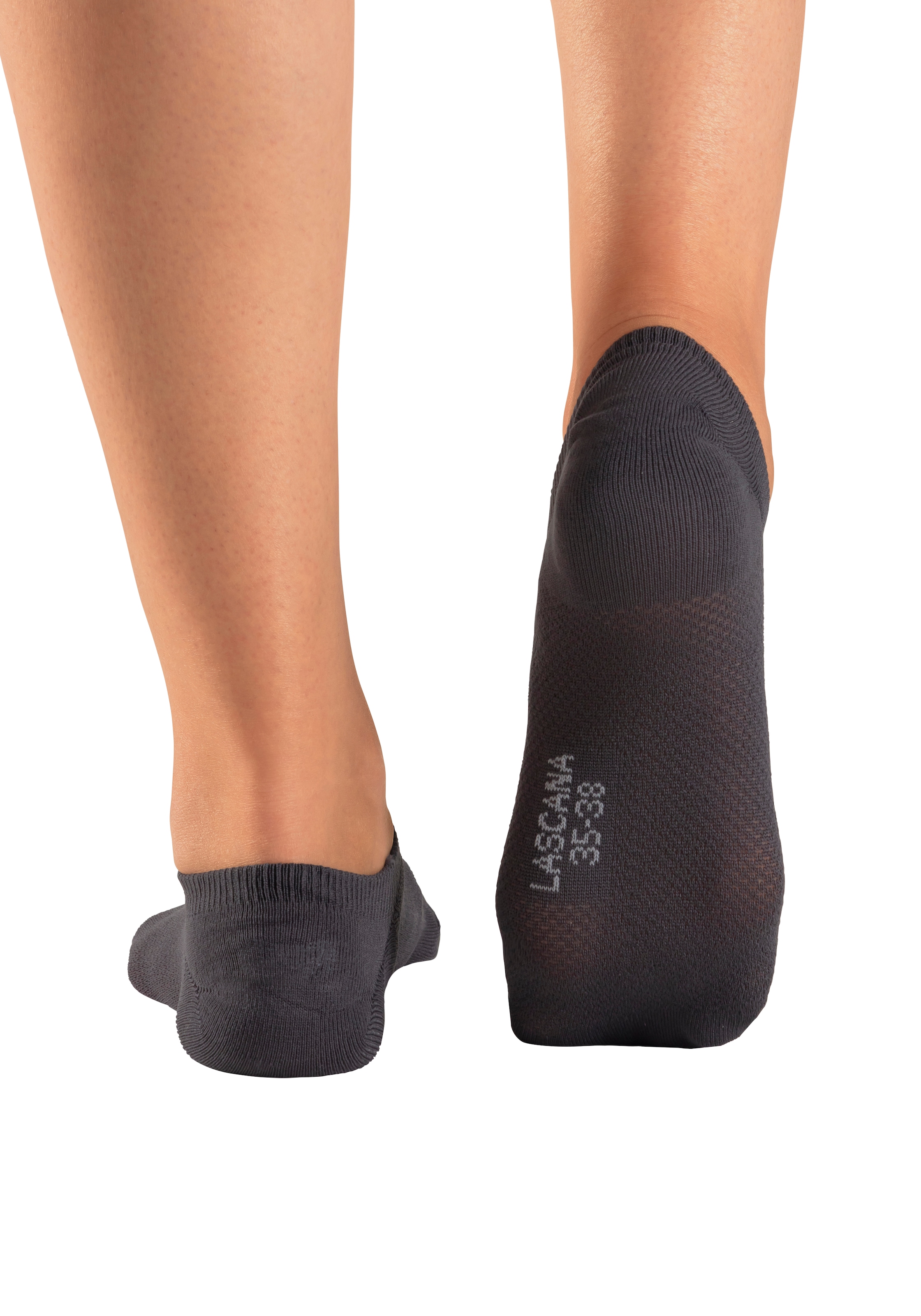 LASCANA ACTIVE Sneakersocken, (Packung, 7 Paar), mit Pikeestruktur und Silicon