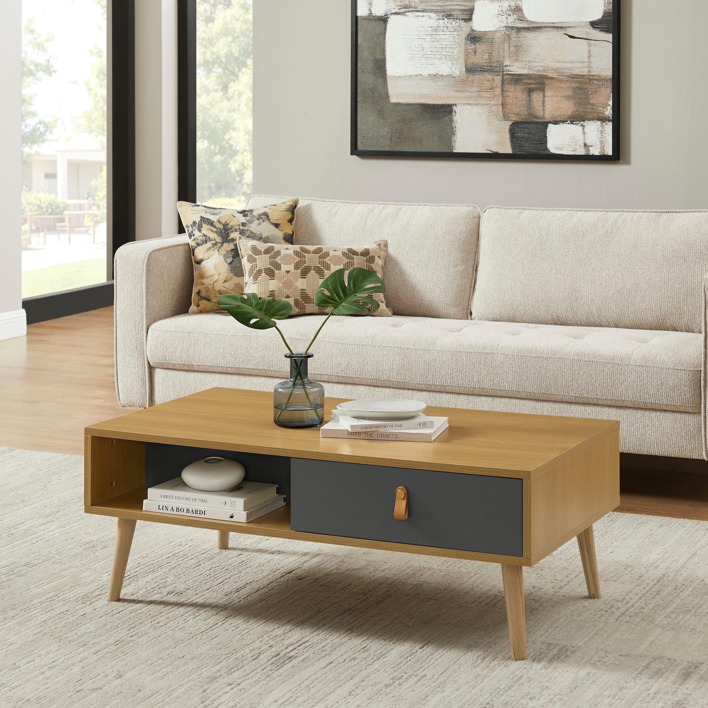 Leonique Couchtisch »Avril« Eichen-Melamin, FSC-zertifiziertem Eschenholz, Breite 110 cm