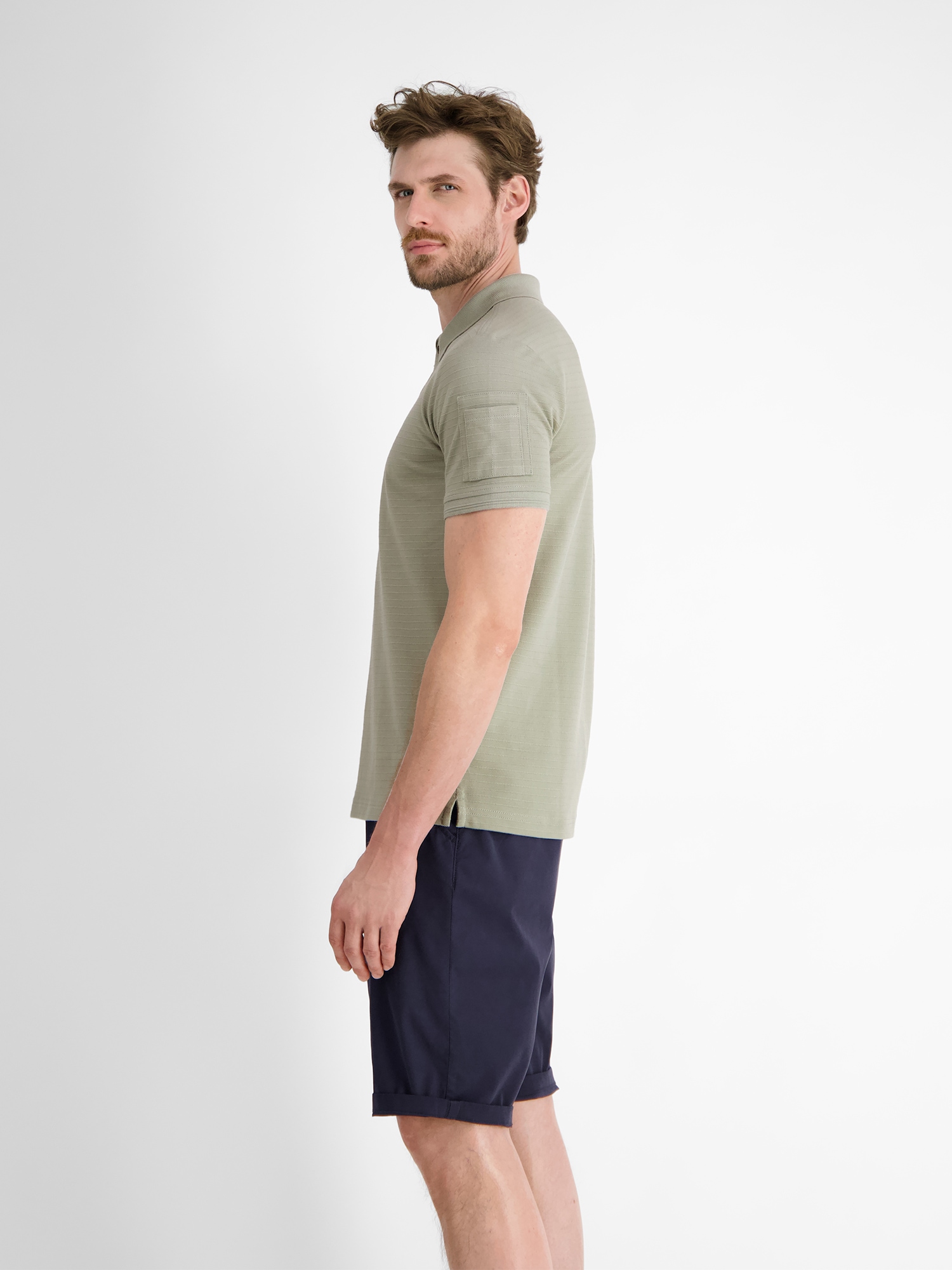 LERROS Poloshirt »LERROS Herren Poloshirt, tonal gestreift«