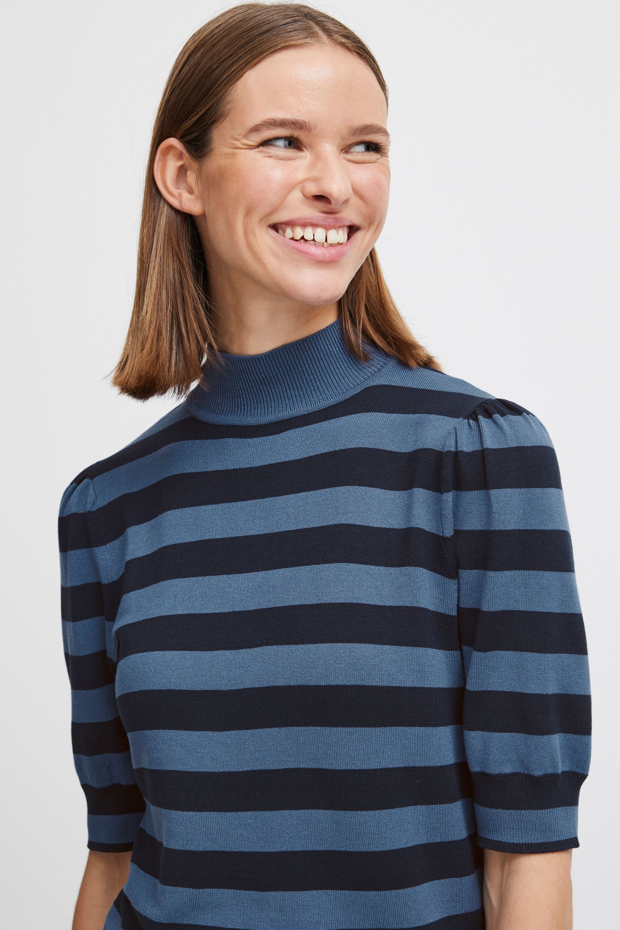 b.young Strickfleece-Pullover »Strickpullover BYMMMORLA PUFF SLEEVE -«
