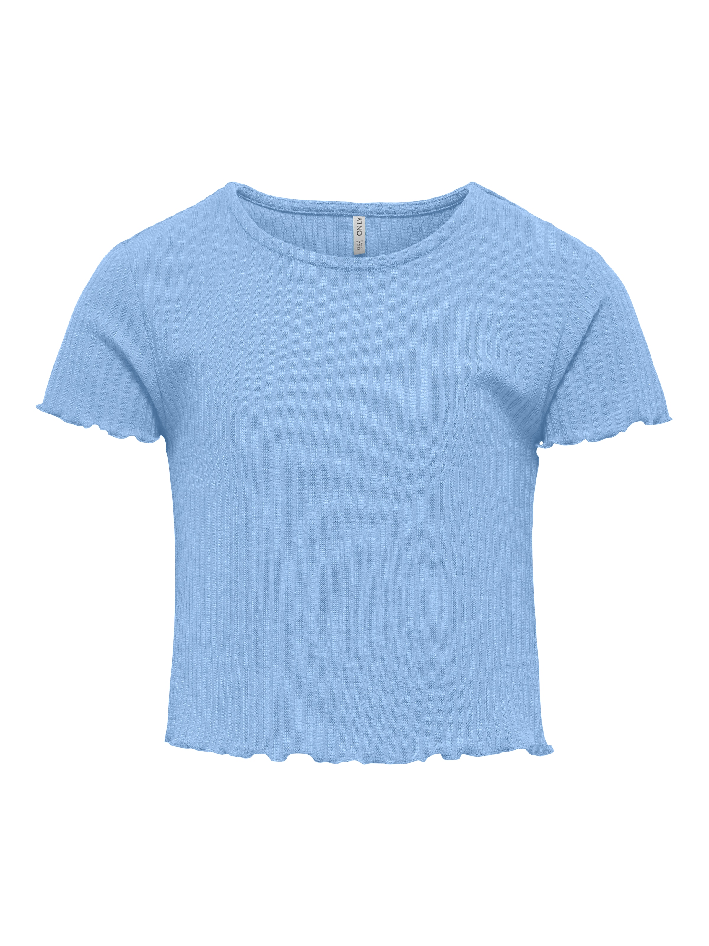 KIDS ONLY T-Shirt »KOGNELLA S/S O-NECK TOP NOOS JRS« mit süßer Wellenkante