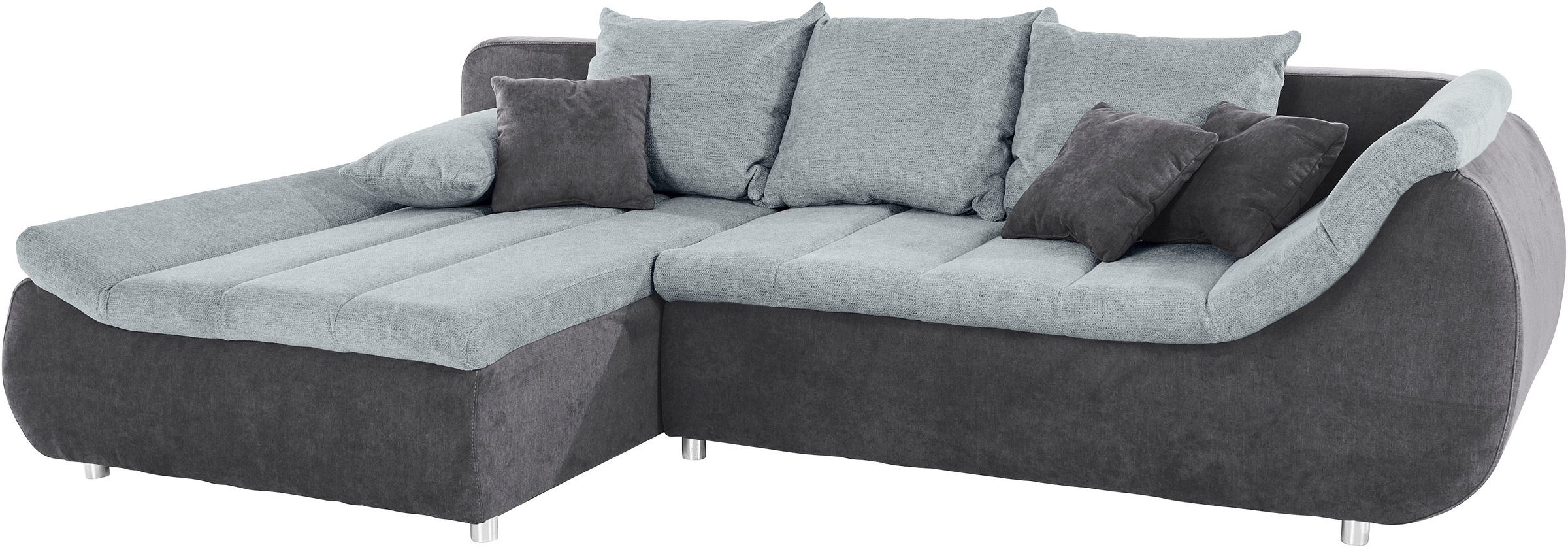 Home affaire Ecksofa »Imola, elegant und modern, aktuelle Steppung im Sitz, bequem, L-Form« frei im Raum stellbar, wahlweise mit Bettfunktion und Bettkasten