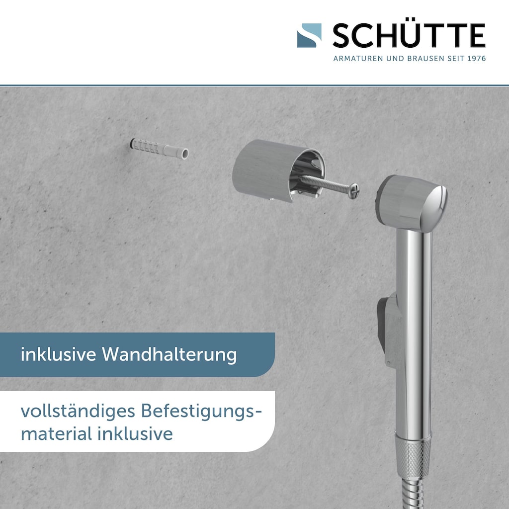 Schütte Waschbeckendusche, (Set, 3 tlg.), Waschbeckenhandbrause mit Wandhalterung+Schlauch (150cm) und Adapter